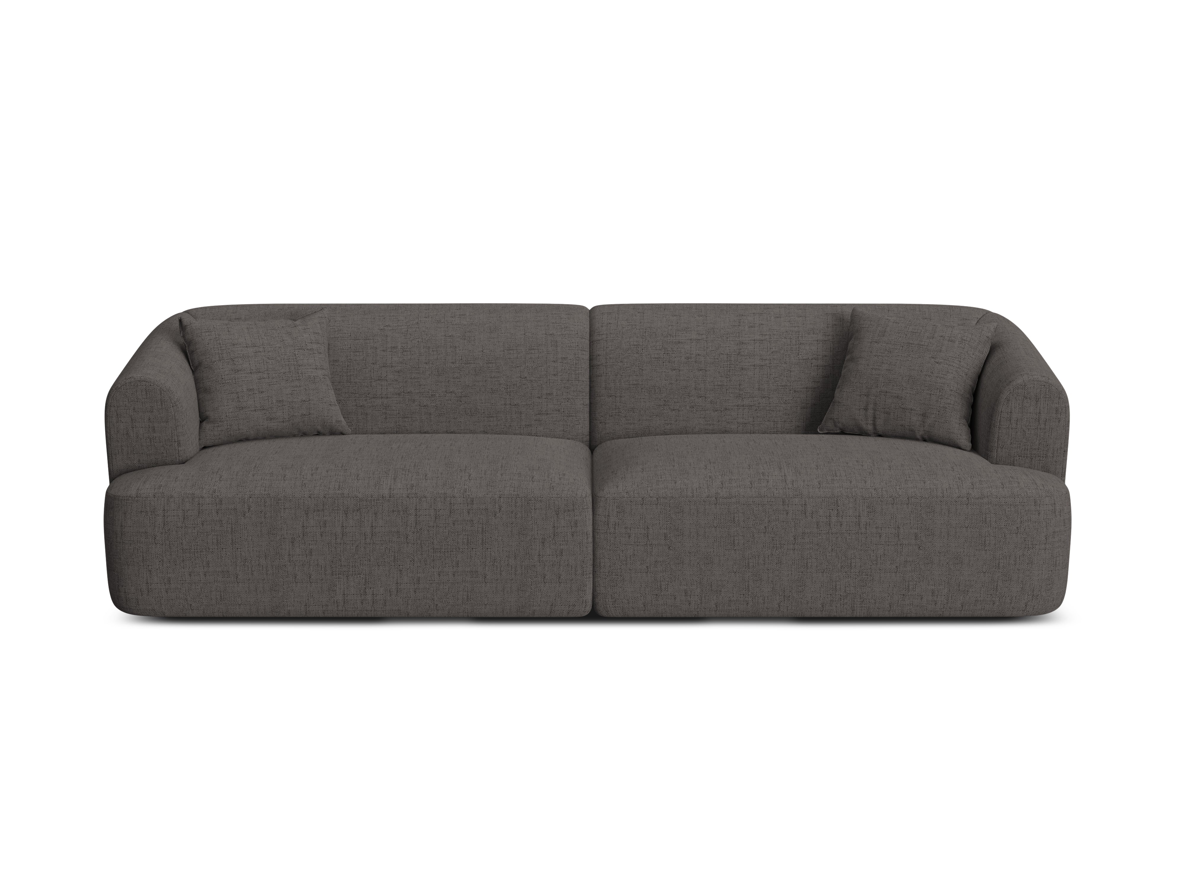 Sofa für 4 Personen CAMPI graues Chenille