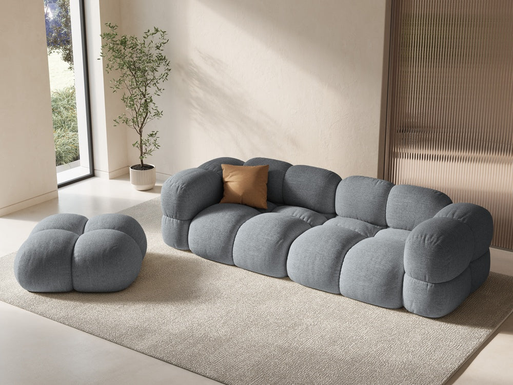 Sofa 4-sitzig LORETTO grau-blau