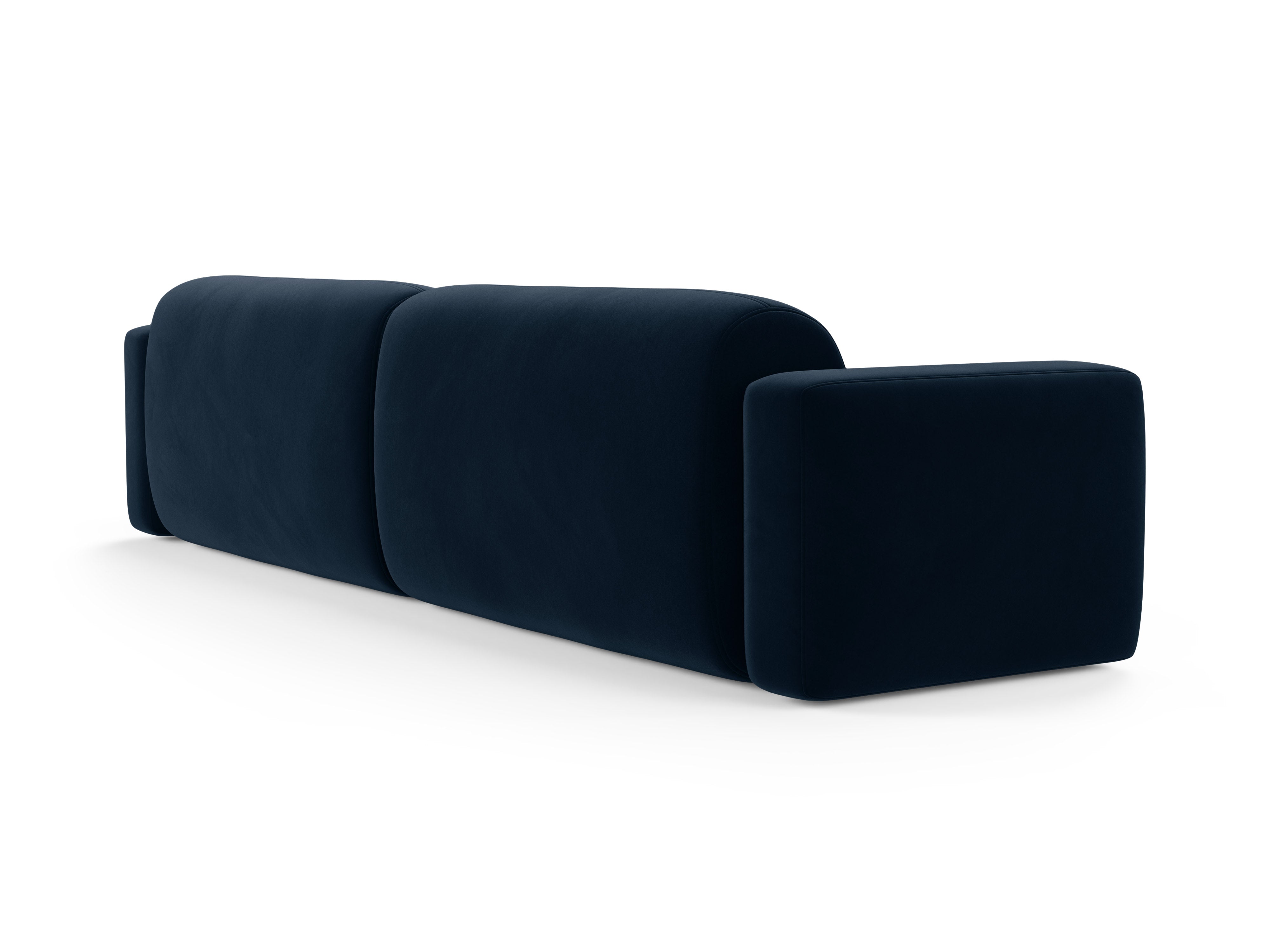 Velvet sofa for 4 people STRINO navy blue