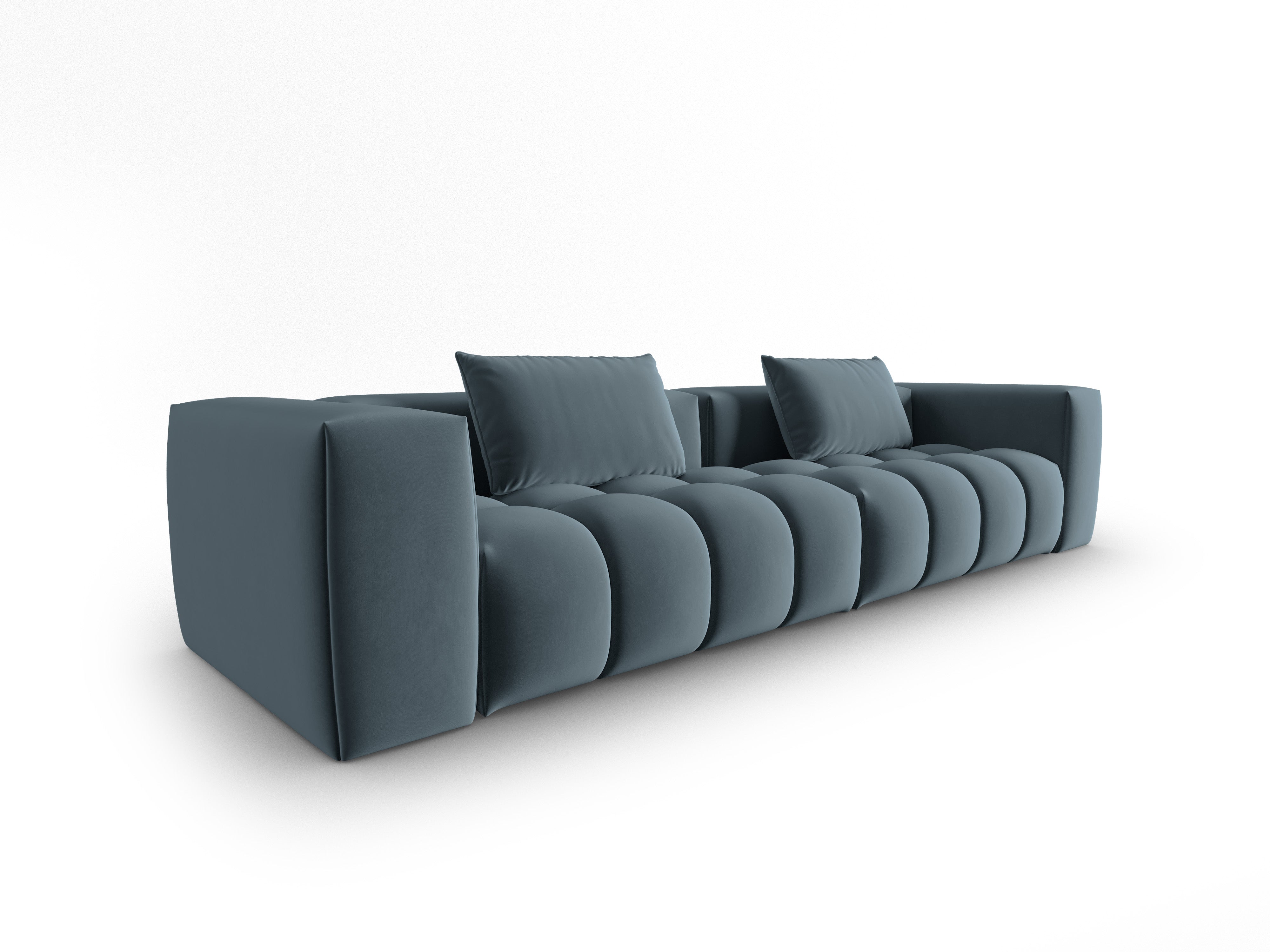 Sofa van fluweel 5-persoons VERONA blauw