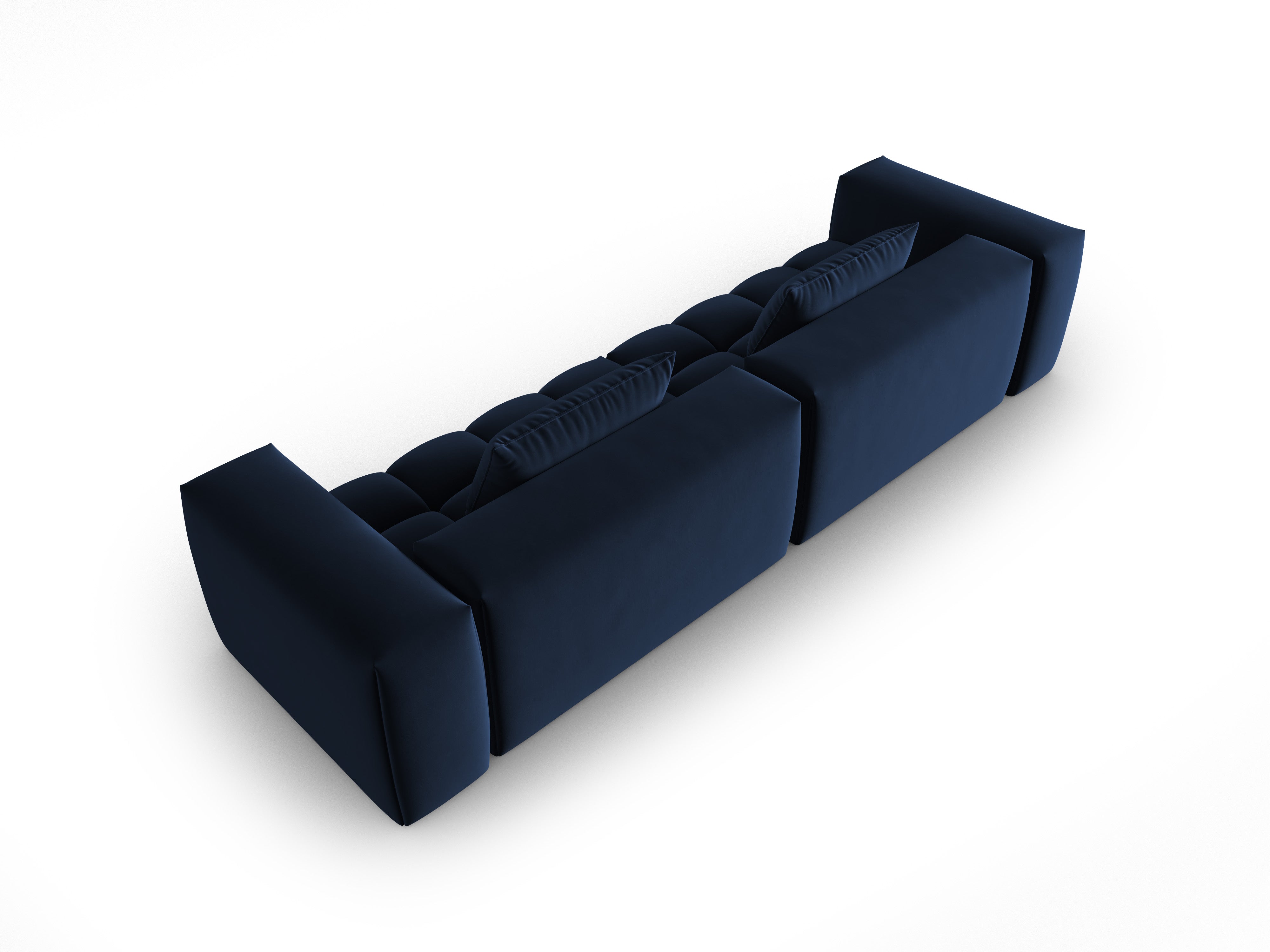 Sofa aus Samt für 5 Personen VERONA königsblau
