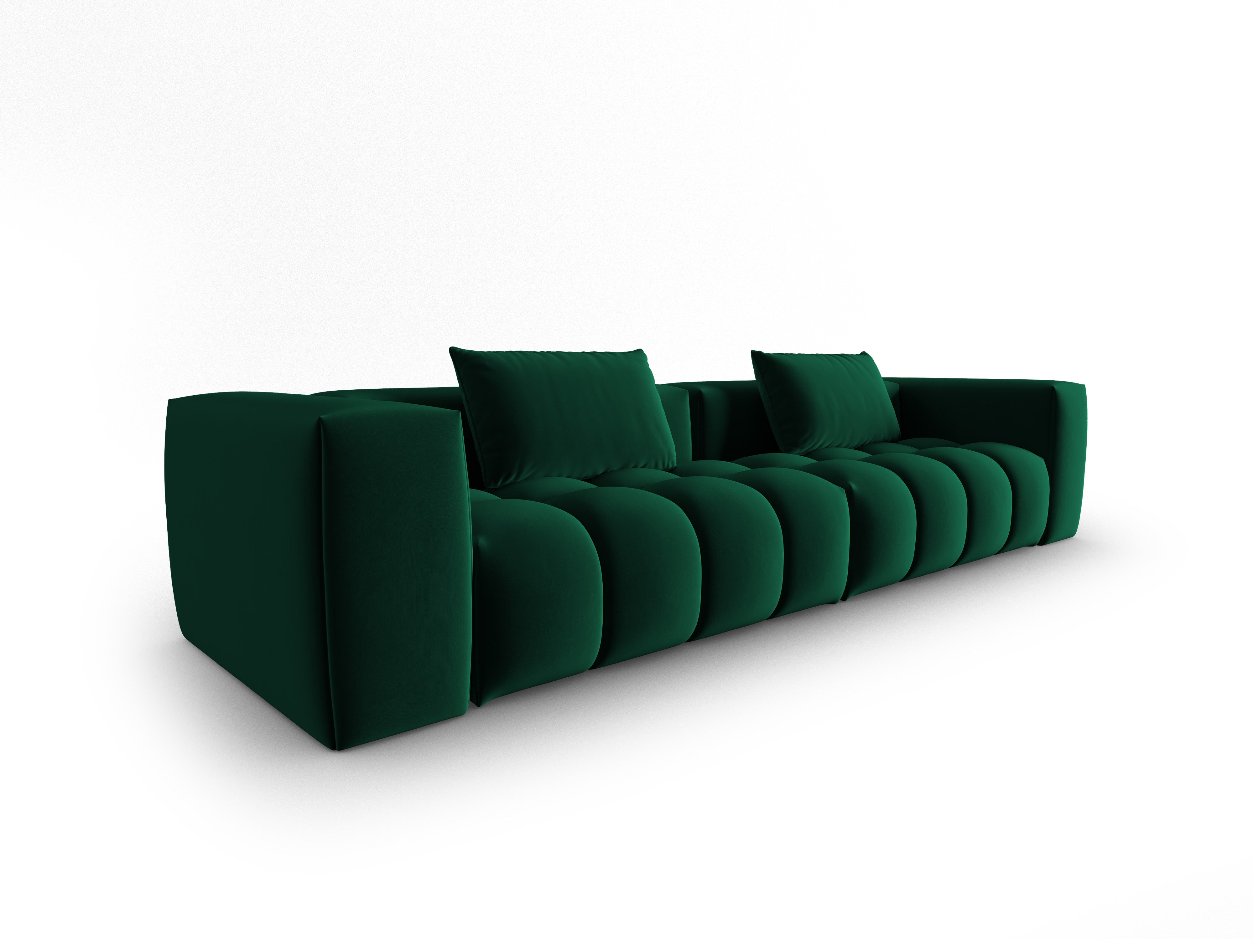 Velvet Sofa for 5 People VERONA in Bottle Green