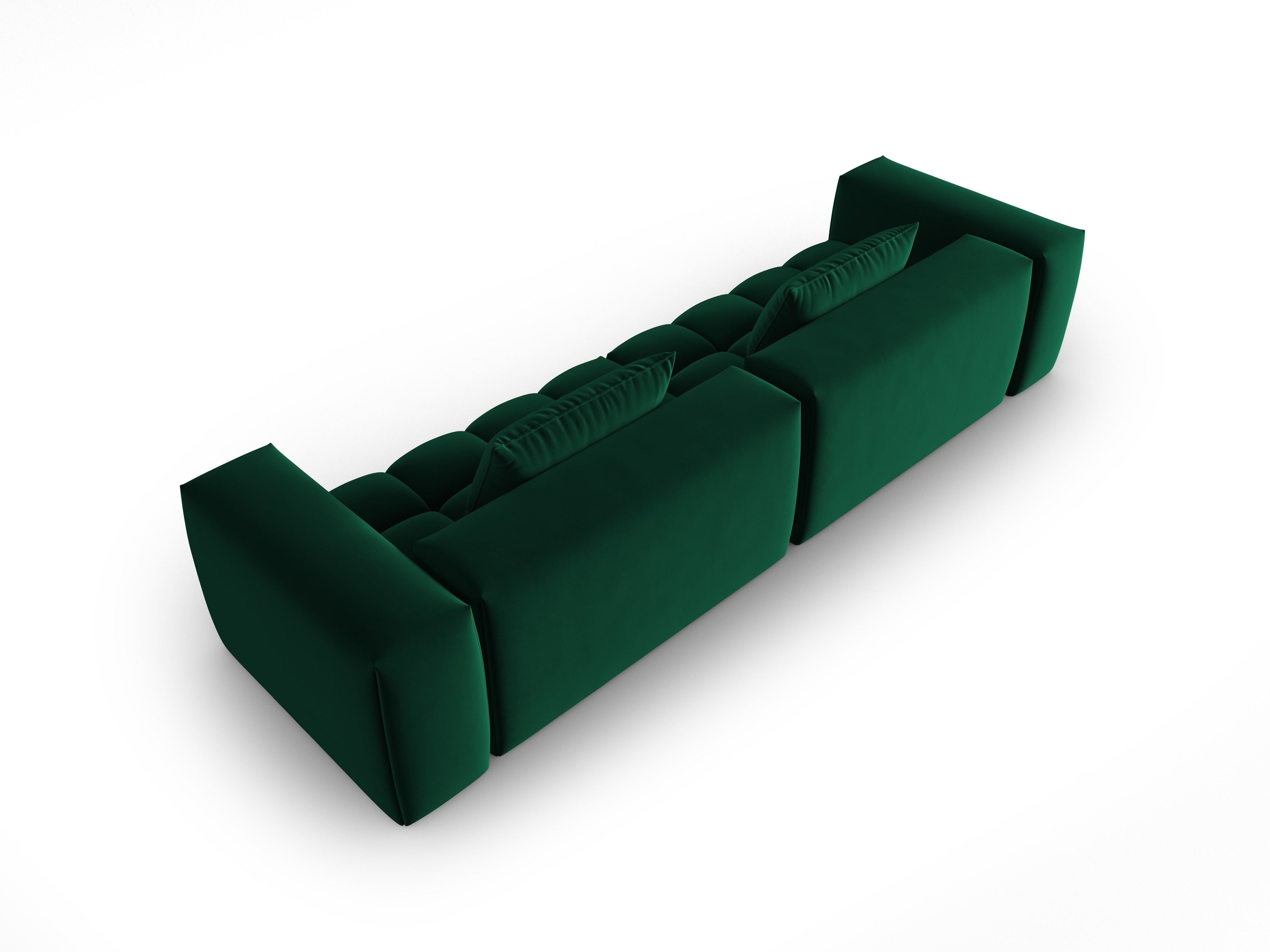 Velvet Sofa for 5 People VERONA in Bottle Green