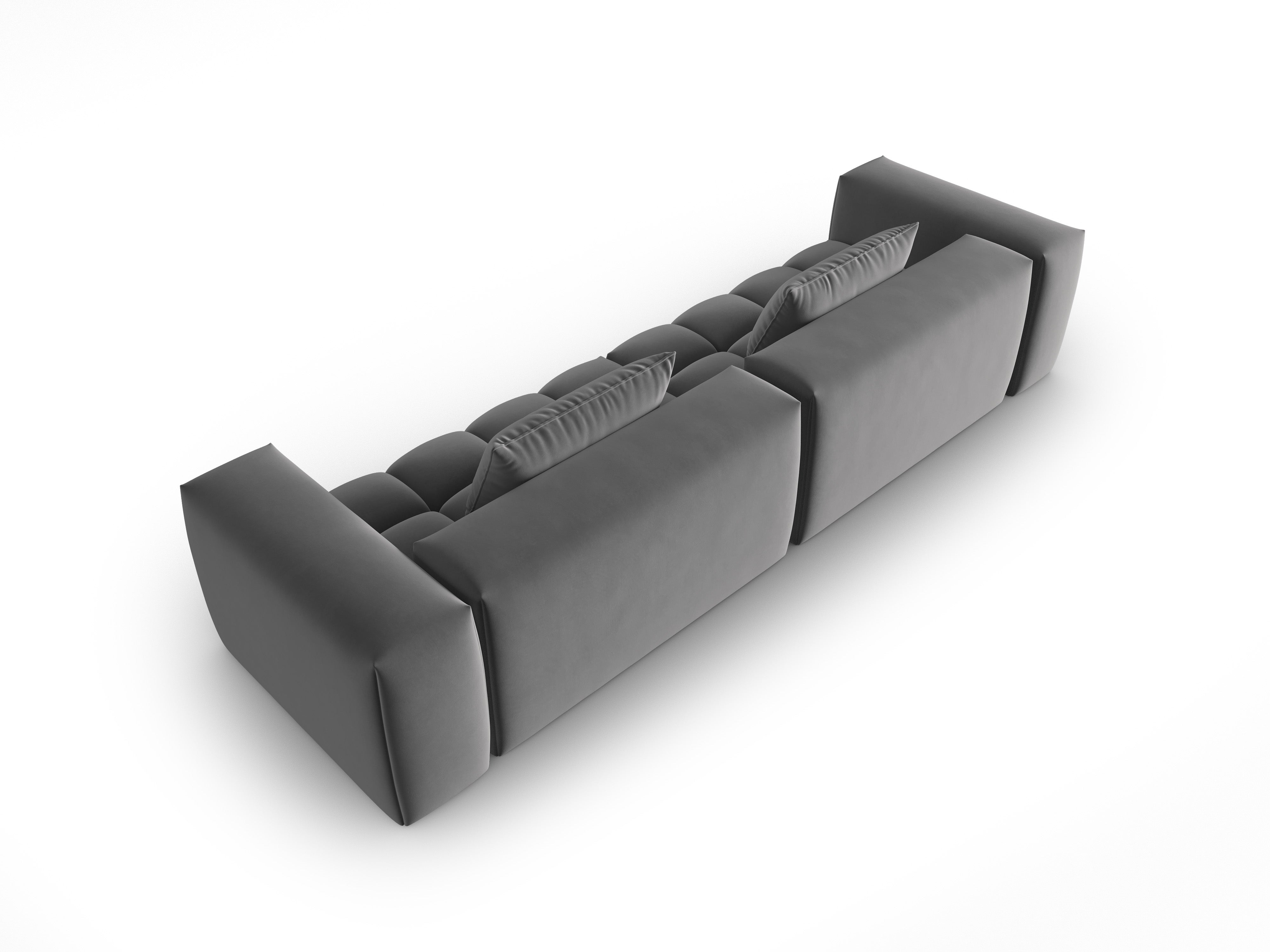 Sofa aksamitna 5-osobowa VERONA szary