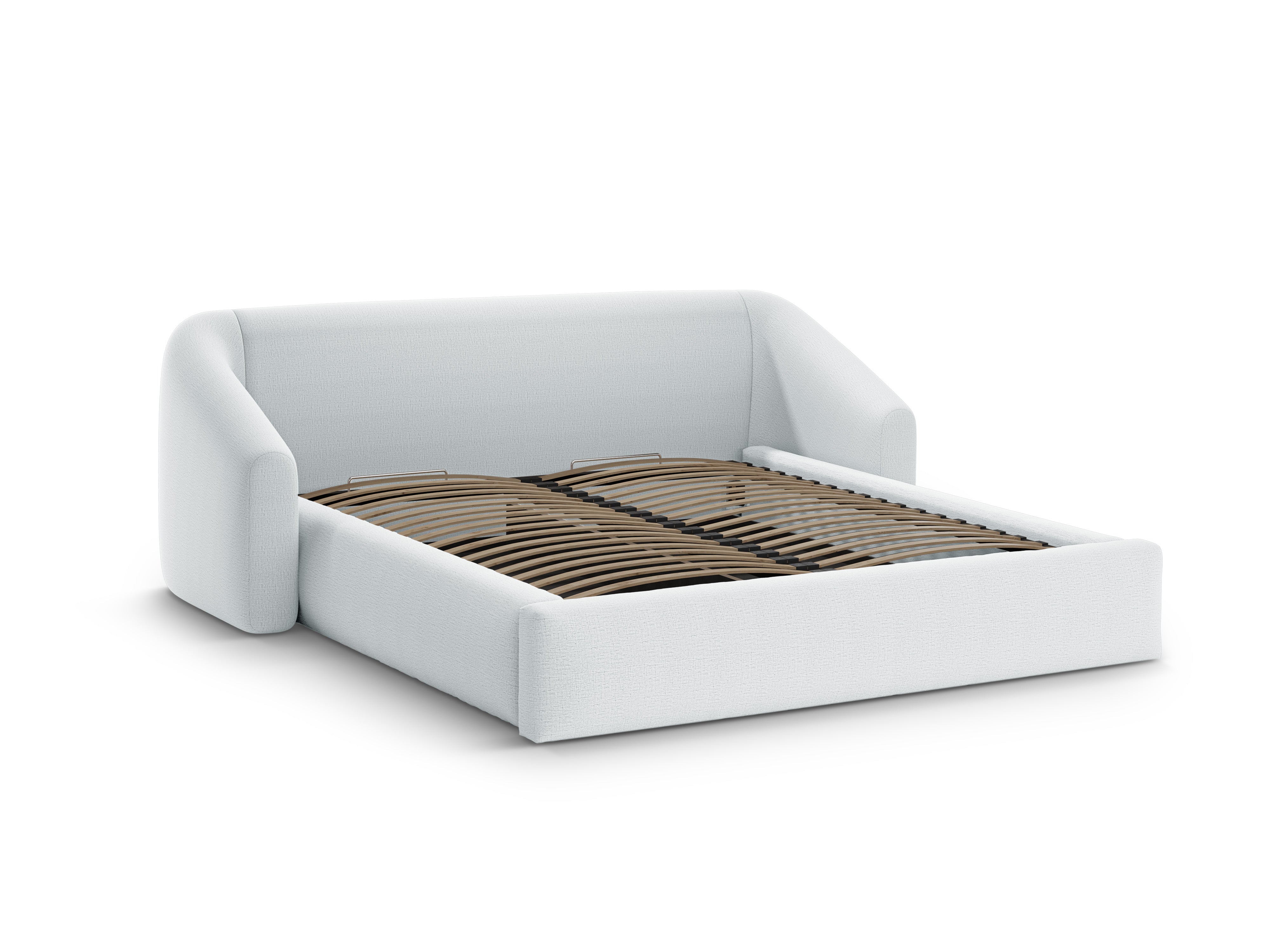 CAMPI light gray chenille bed