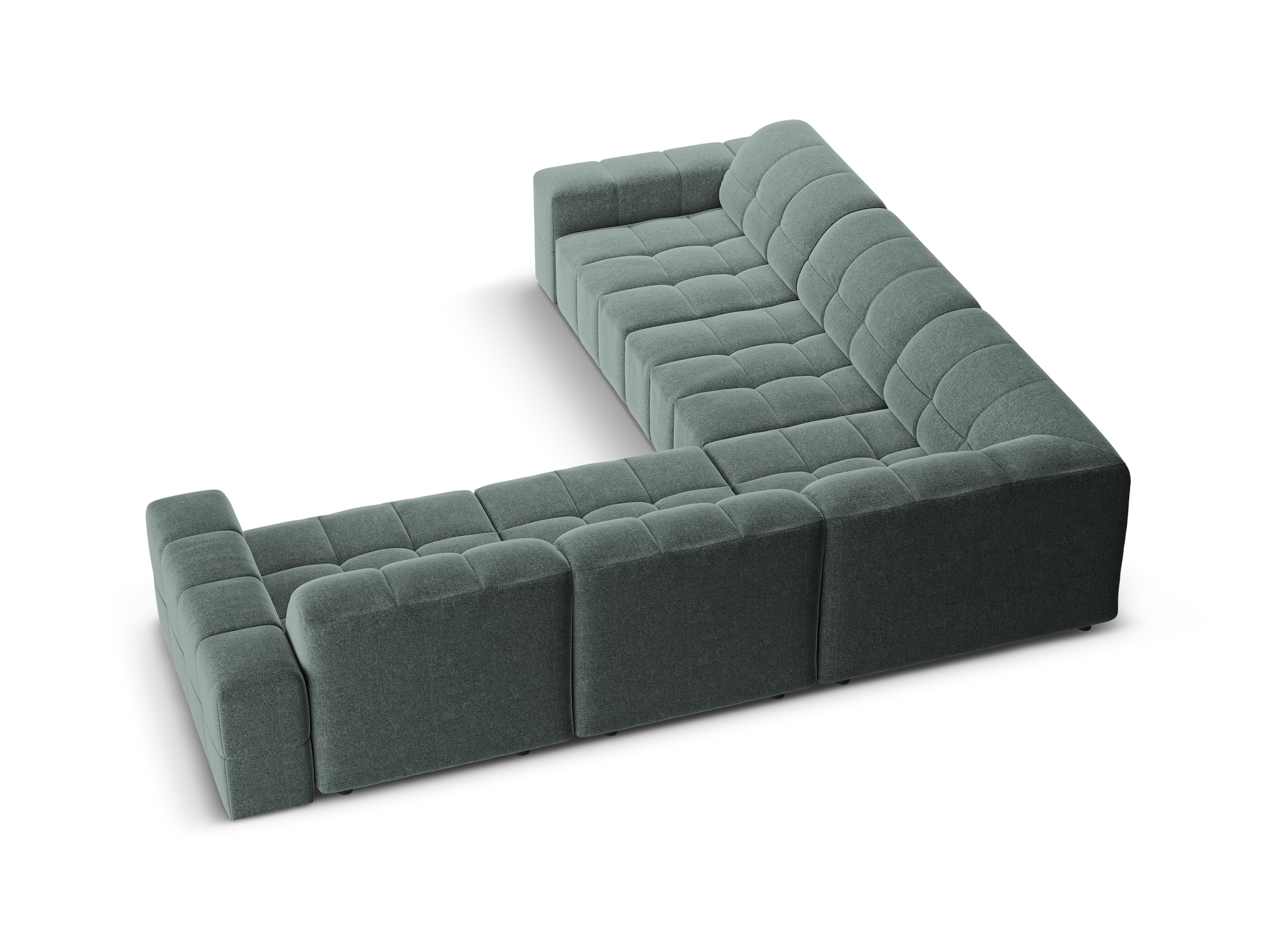 Symmetrical Corner Sofa CHICAGO Petrol Chenille