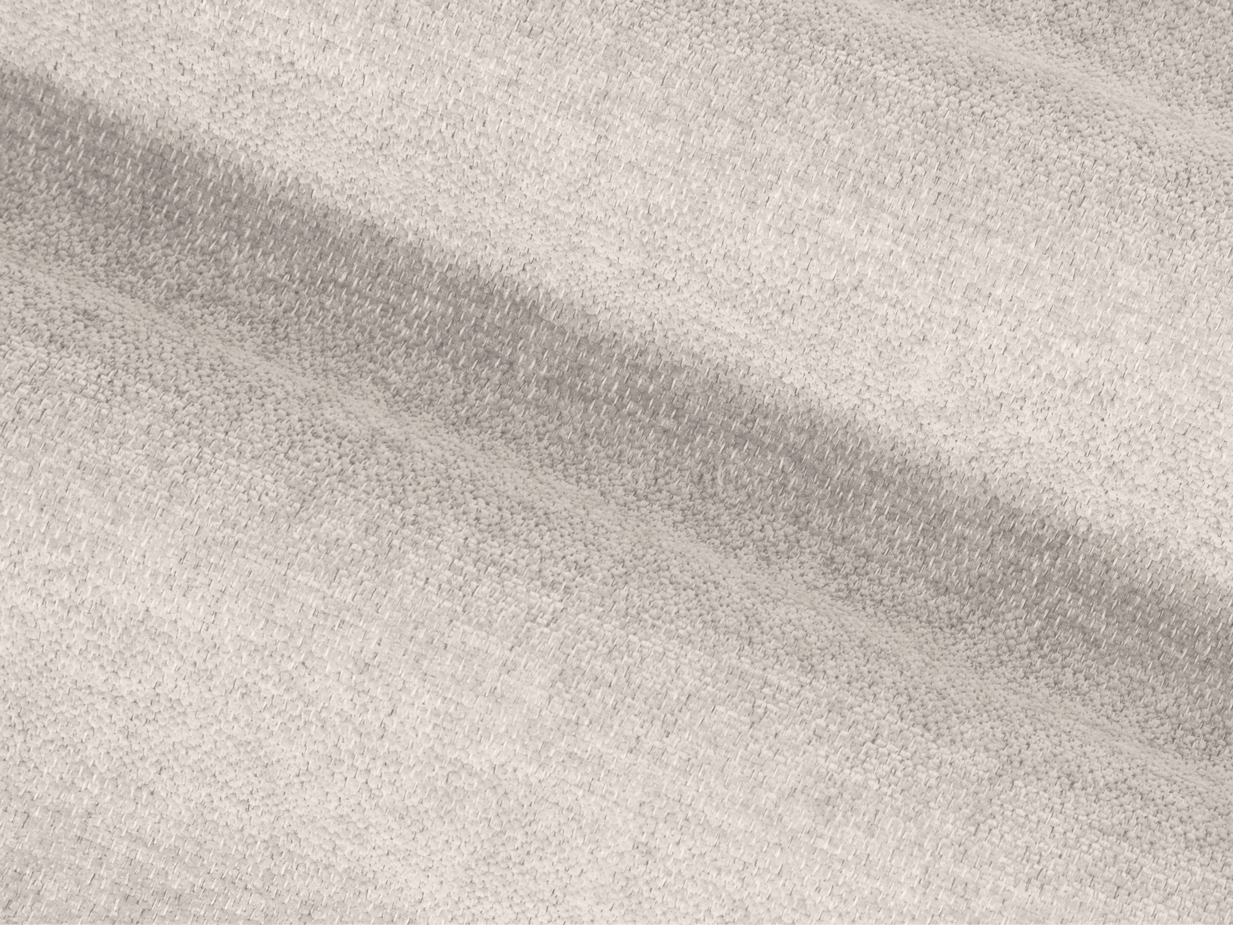 Linksseitige Eckcouch STRINO in cremefarbenem Chenille