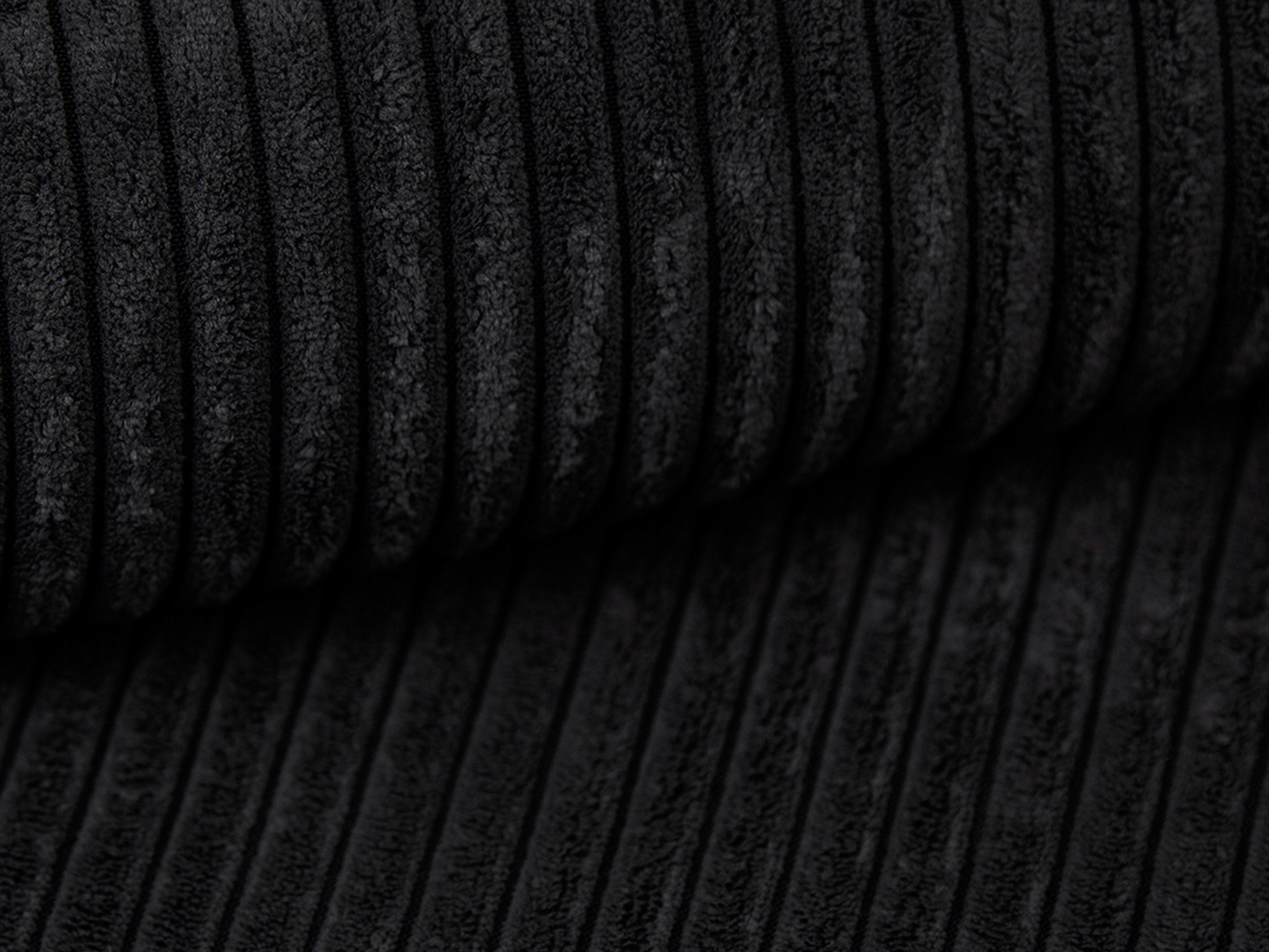 Symmetrical 4-Seater Sofa CAMPI Black Corduroy