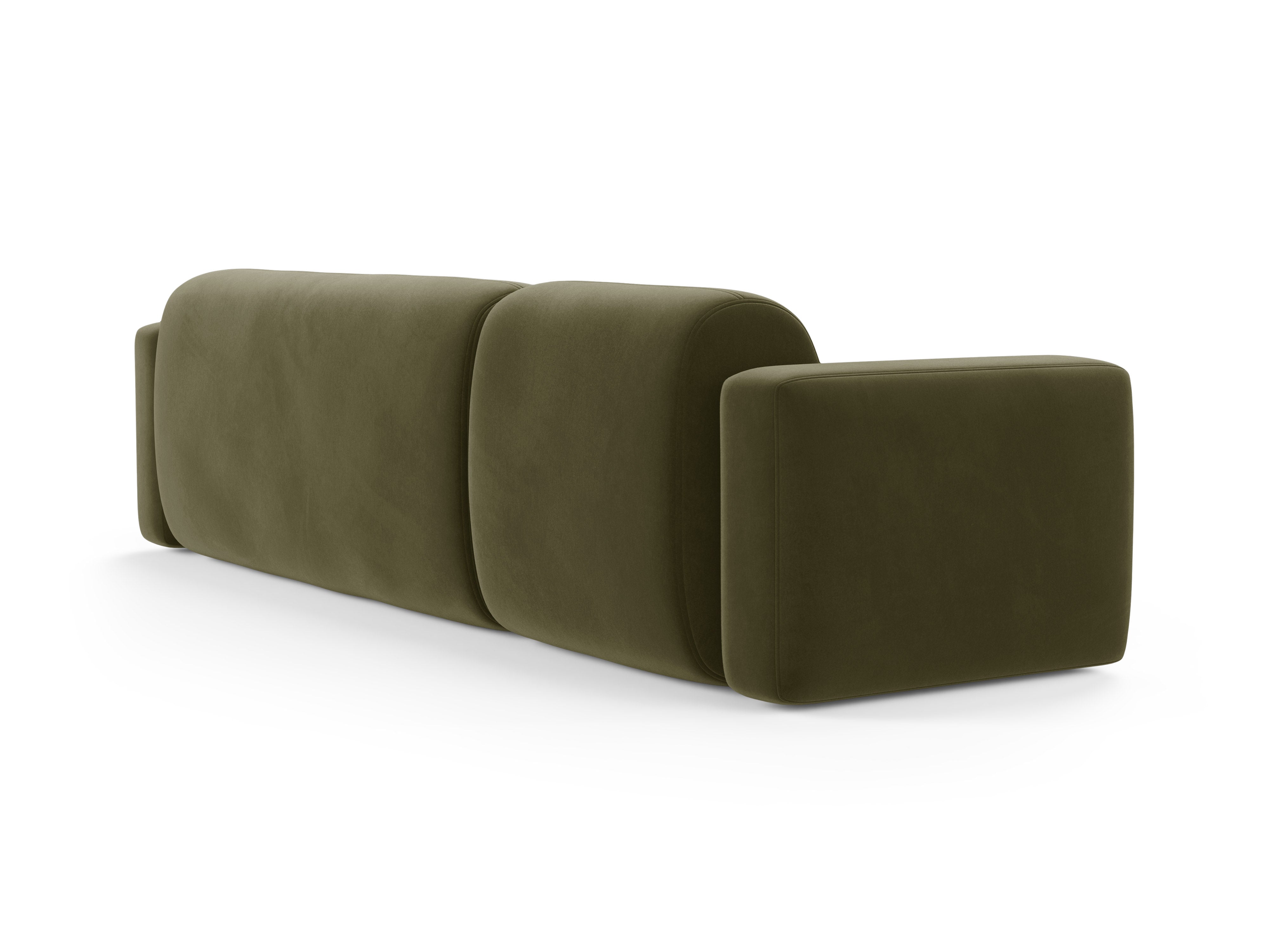 Left-facing velvet corner sofa STRINO green