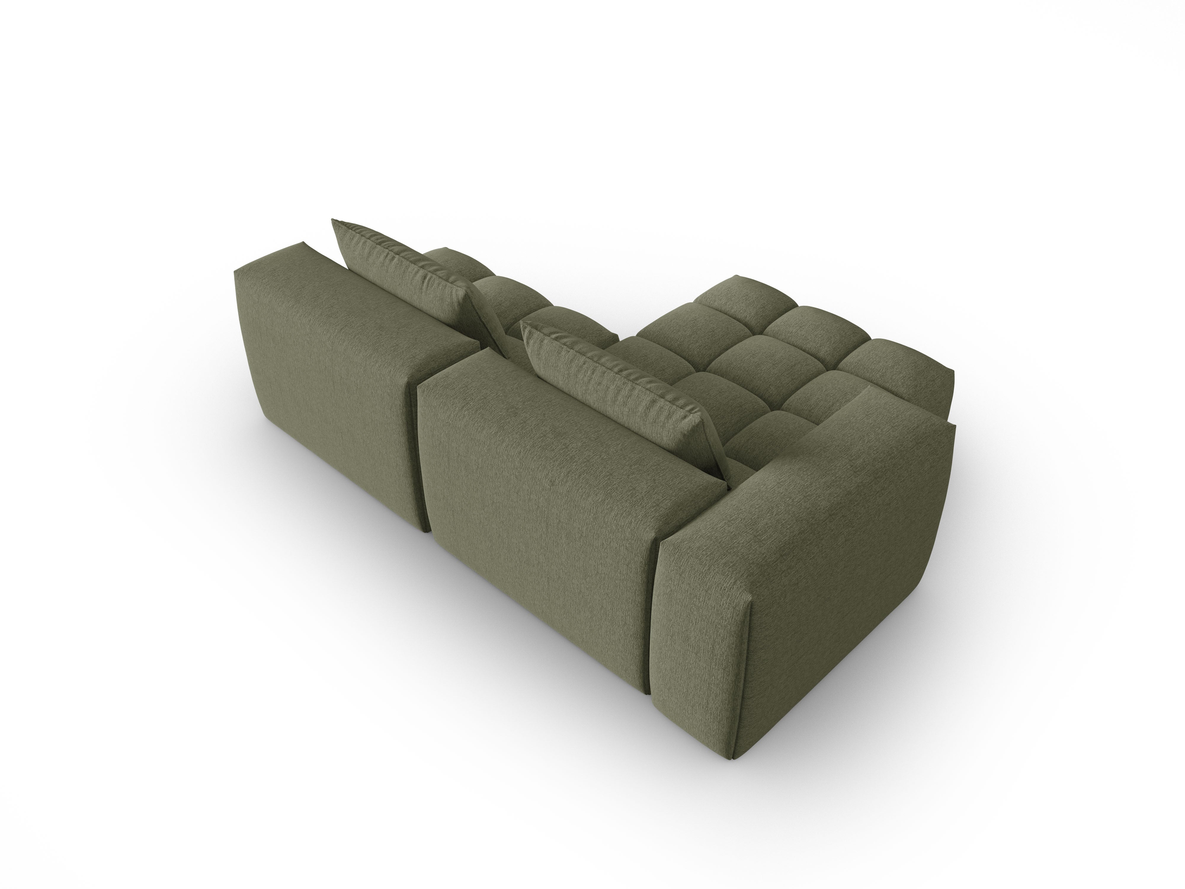 Ecksofa 3-sitzig links offen VERONA olivgrün
