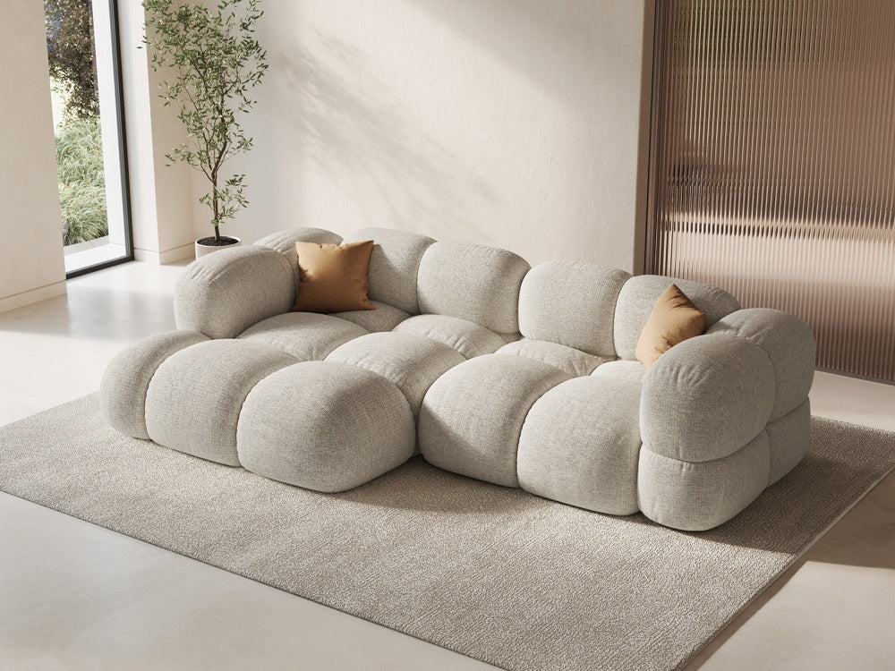 3-sitziger linker Ecksofa LORETTO hellbeige