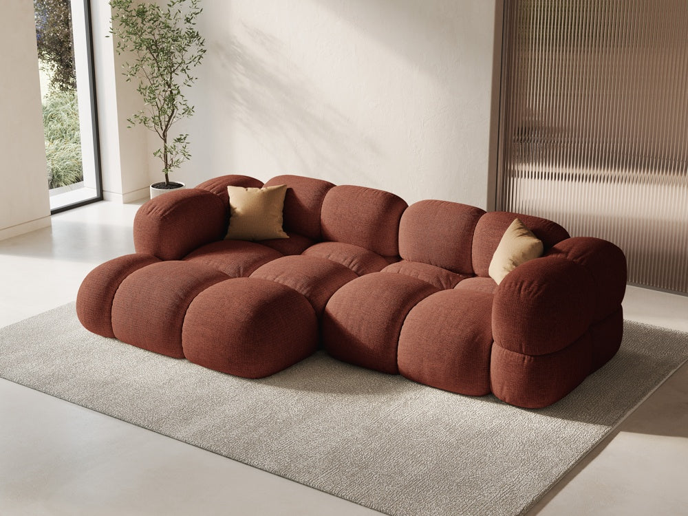 3-sitziges linksseitiges Ecksofa LORETTO koralle