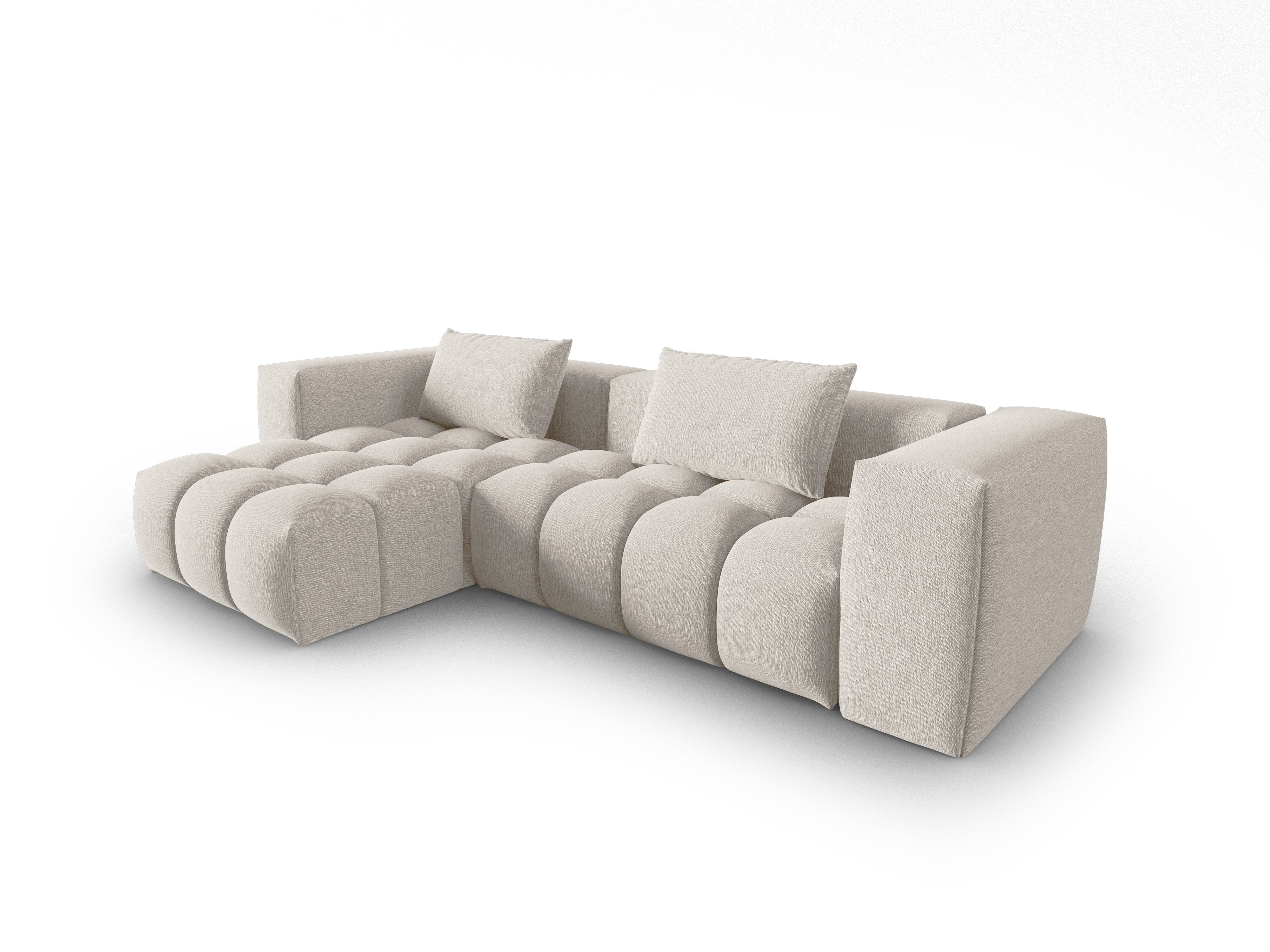 Corner Sofa for 3 People Left Side VERONA Beige