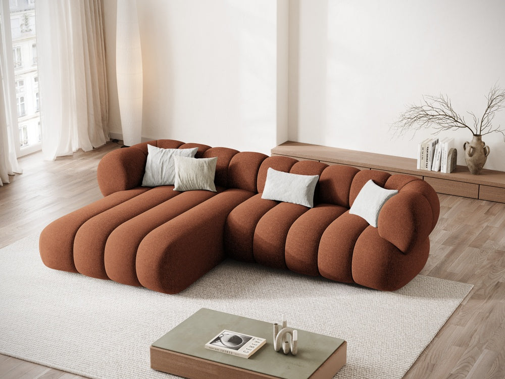 5-seater left-facing corner sofa KOGE brick