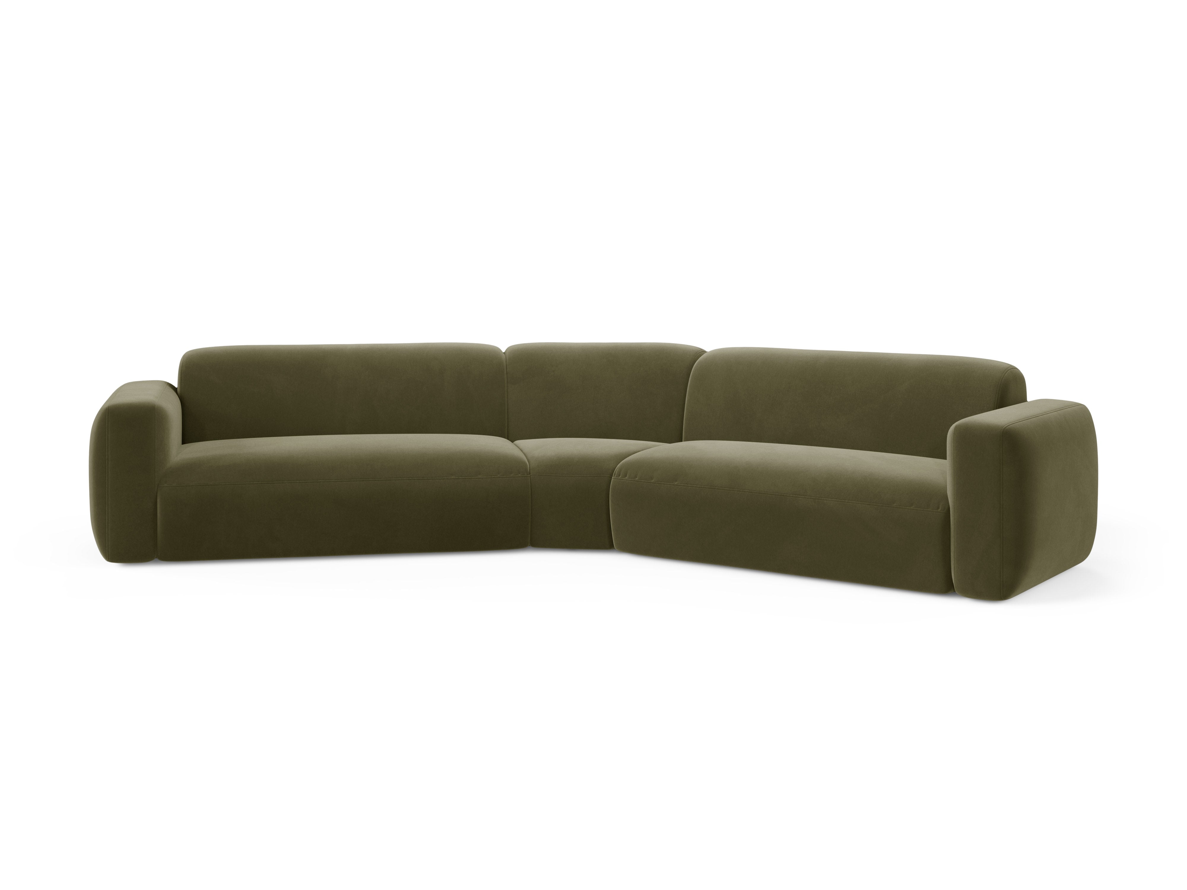 Symmetrische Samt-Eckcouch STRINO grün
