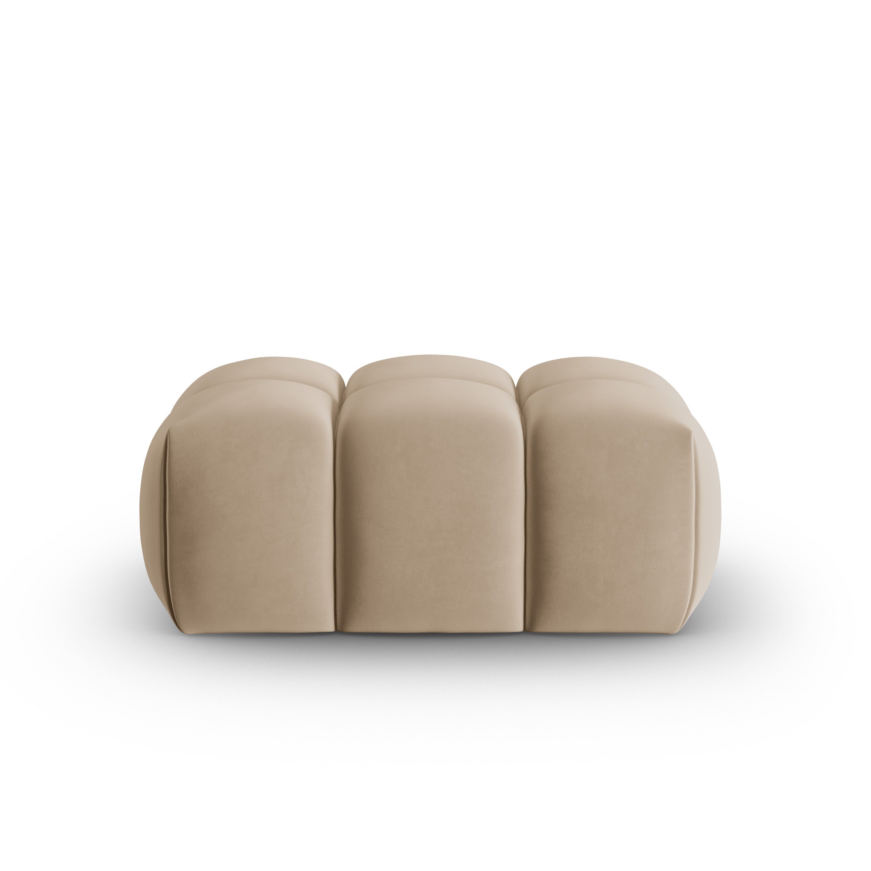 VERONA Sand Velvet Pouf