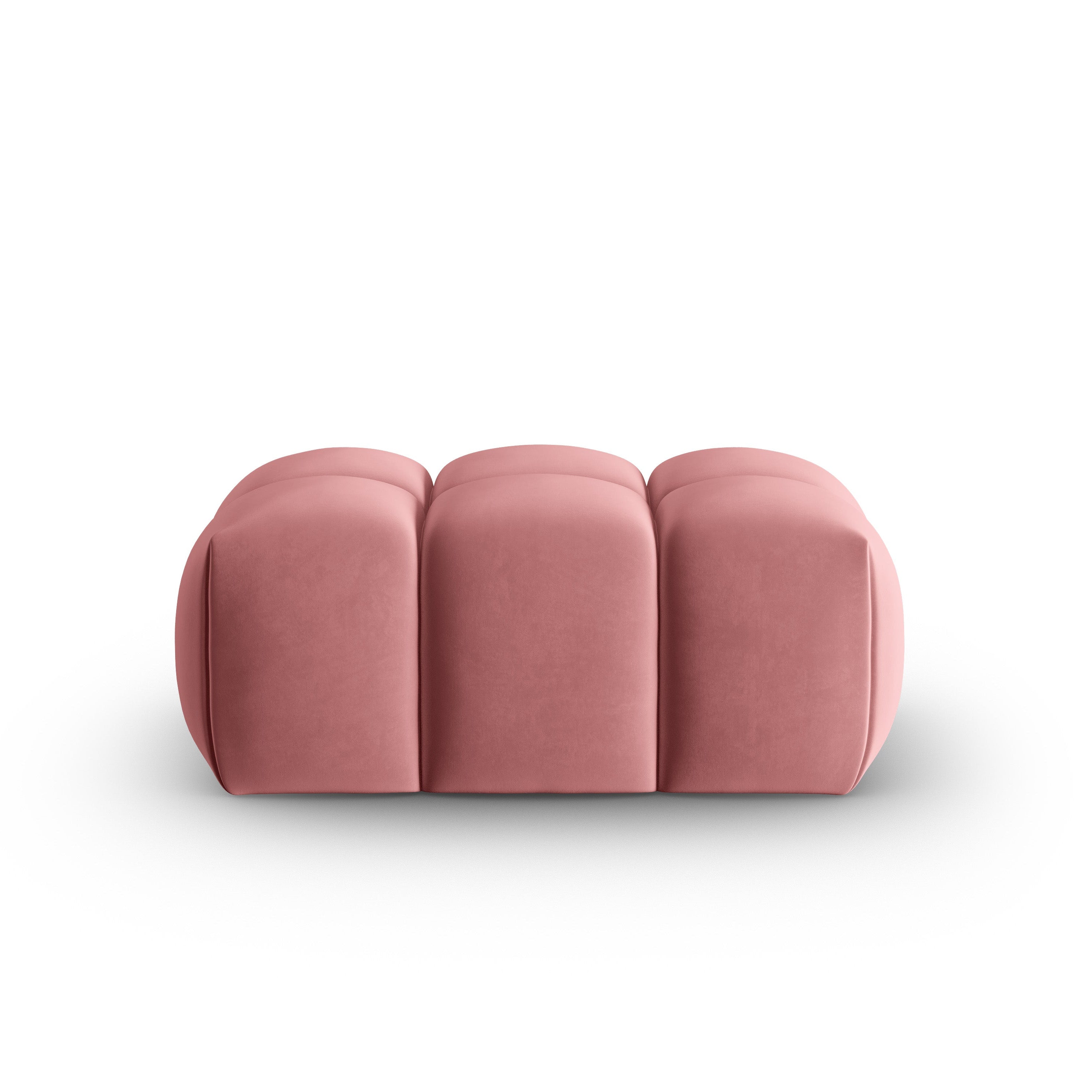 Puf van fluweel VERONA roze flamingo