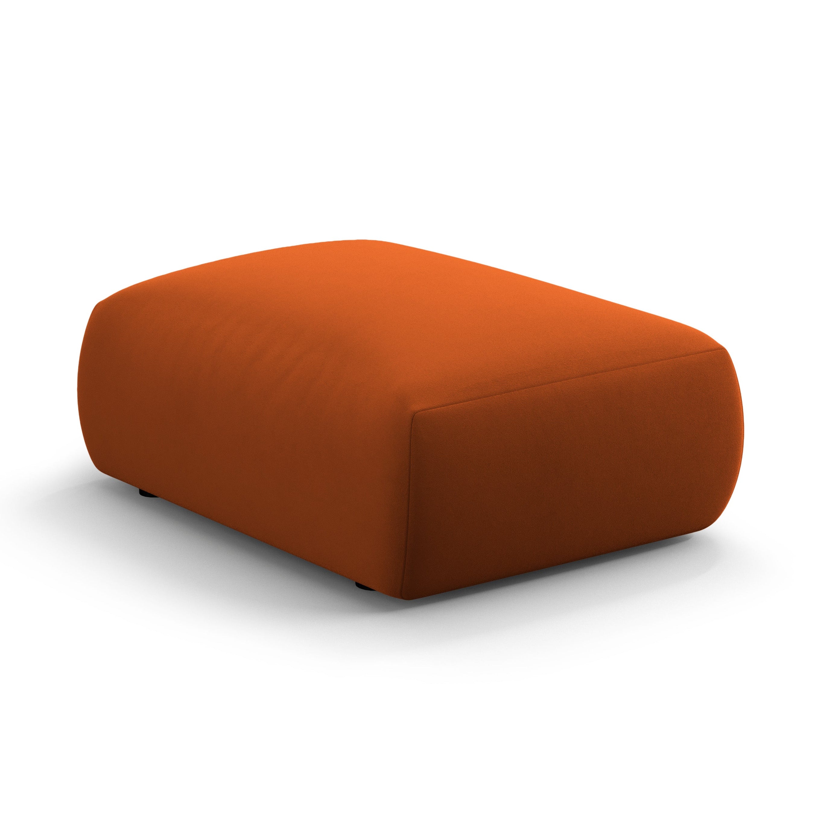 MATERA Samt-Pouf Ziegelrot