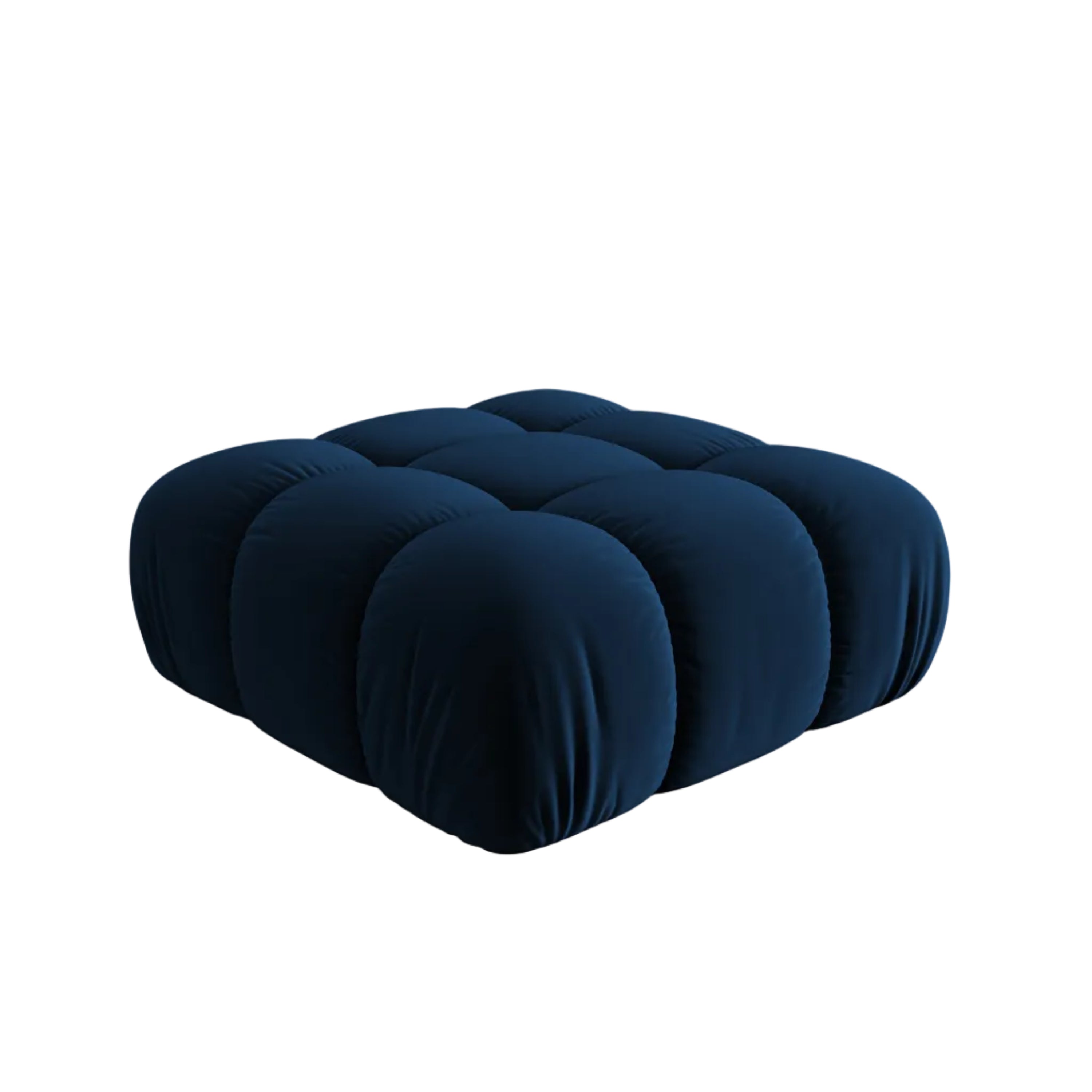 Puf van fluweel CORTINA koninklijk blauw