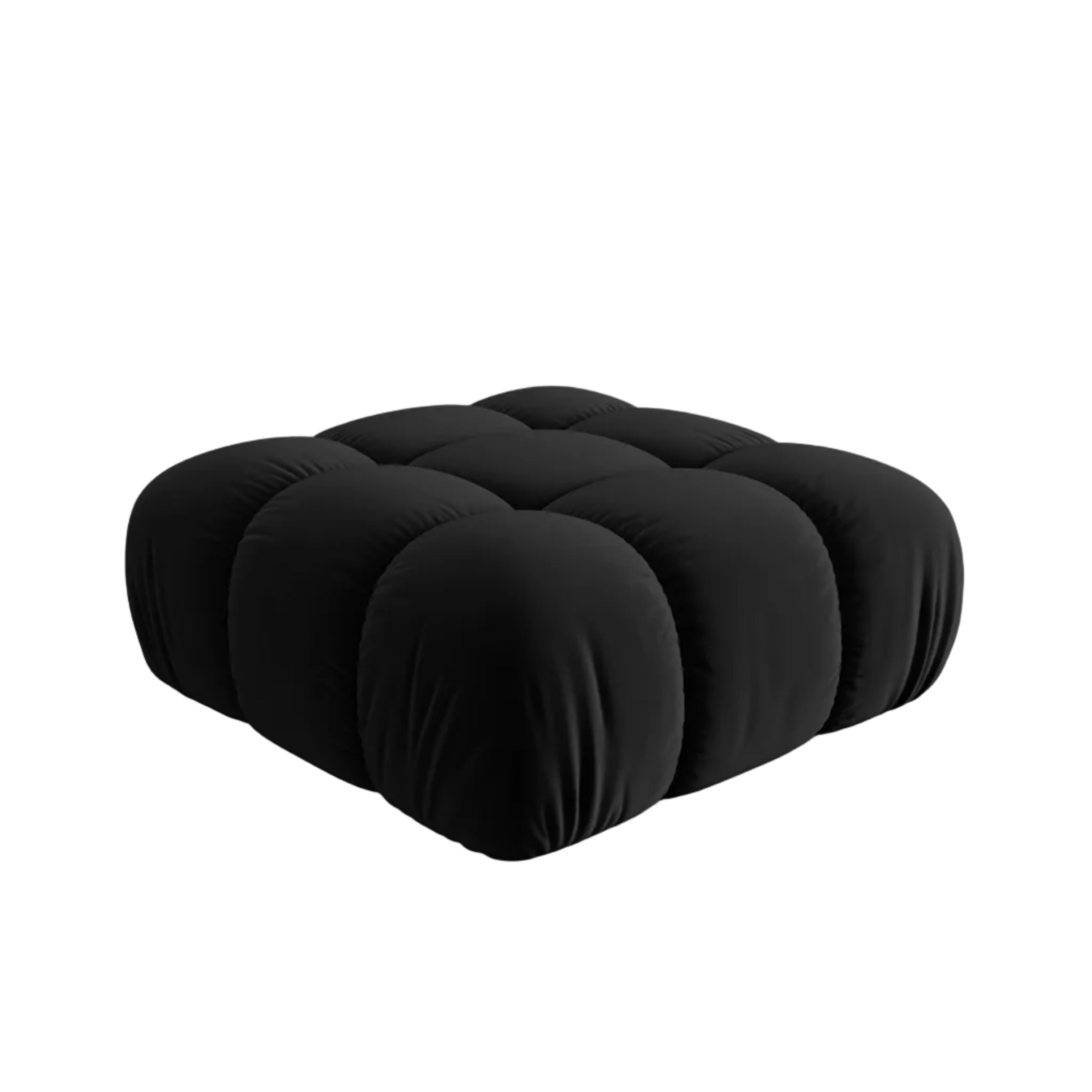 CORTINA Black Velvet Pouf
