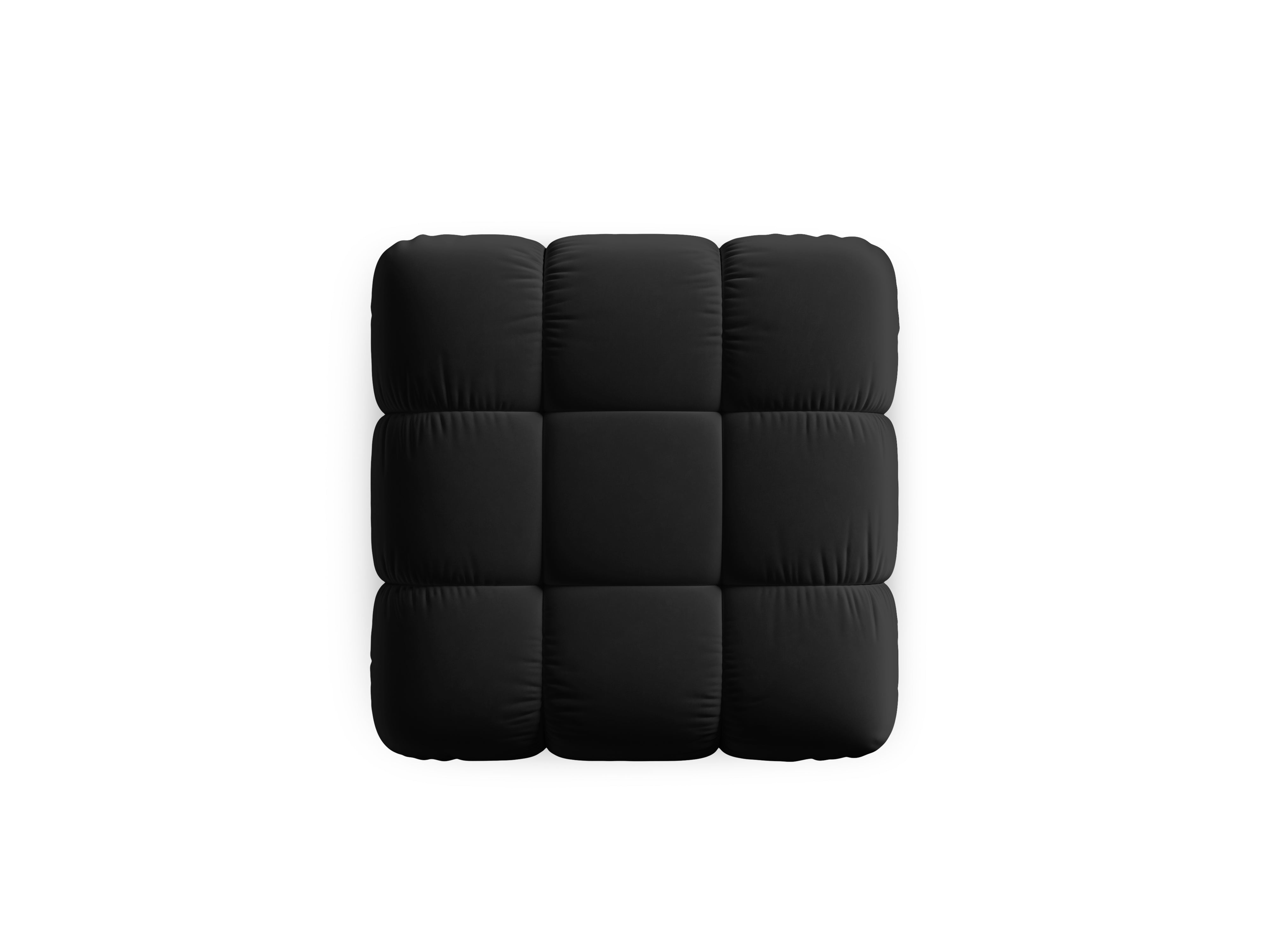 CORTINA Black Velvet Pouf
