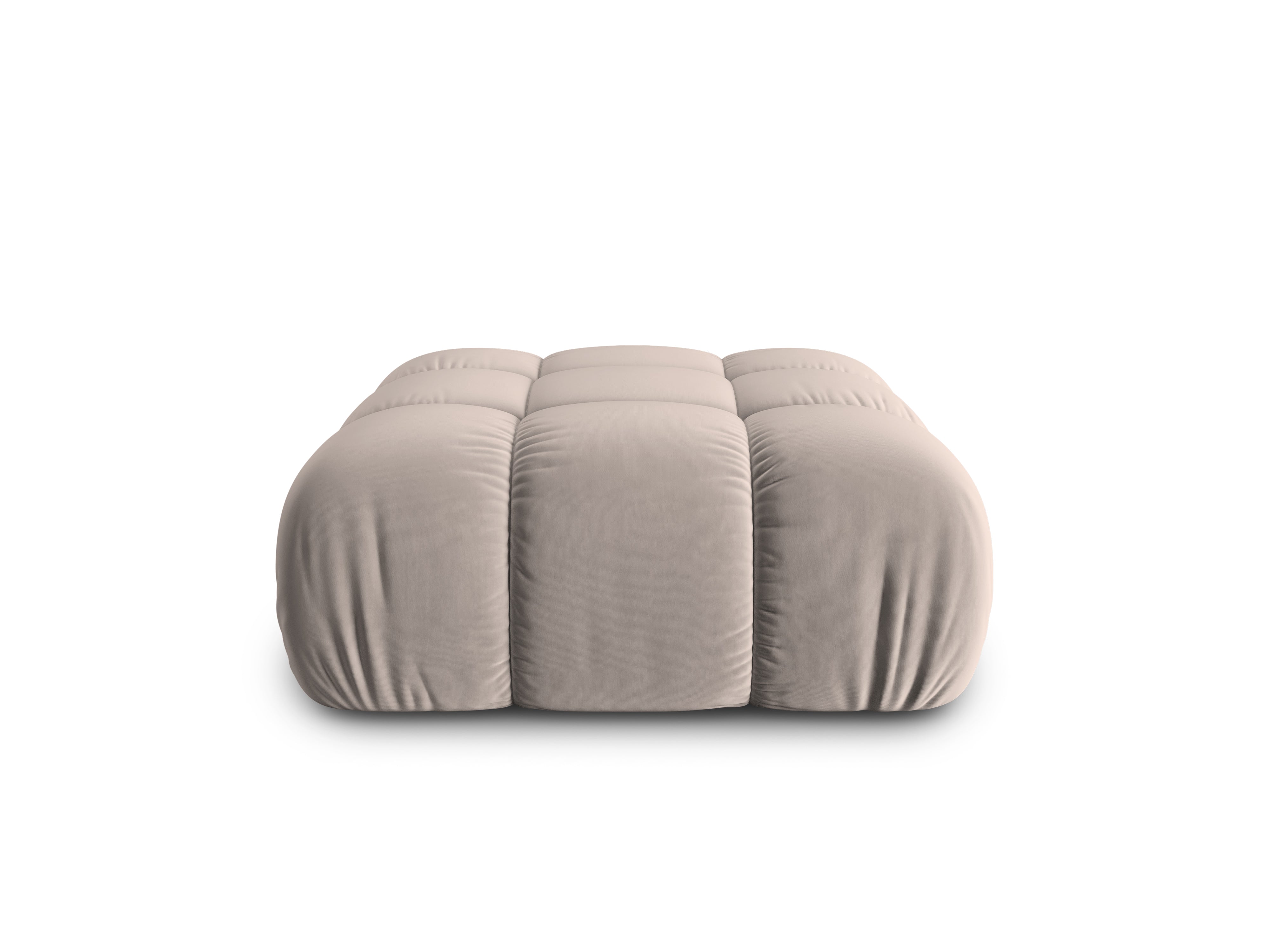 Puf van fluweel CORTINA cappuccino