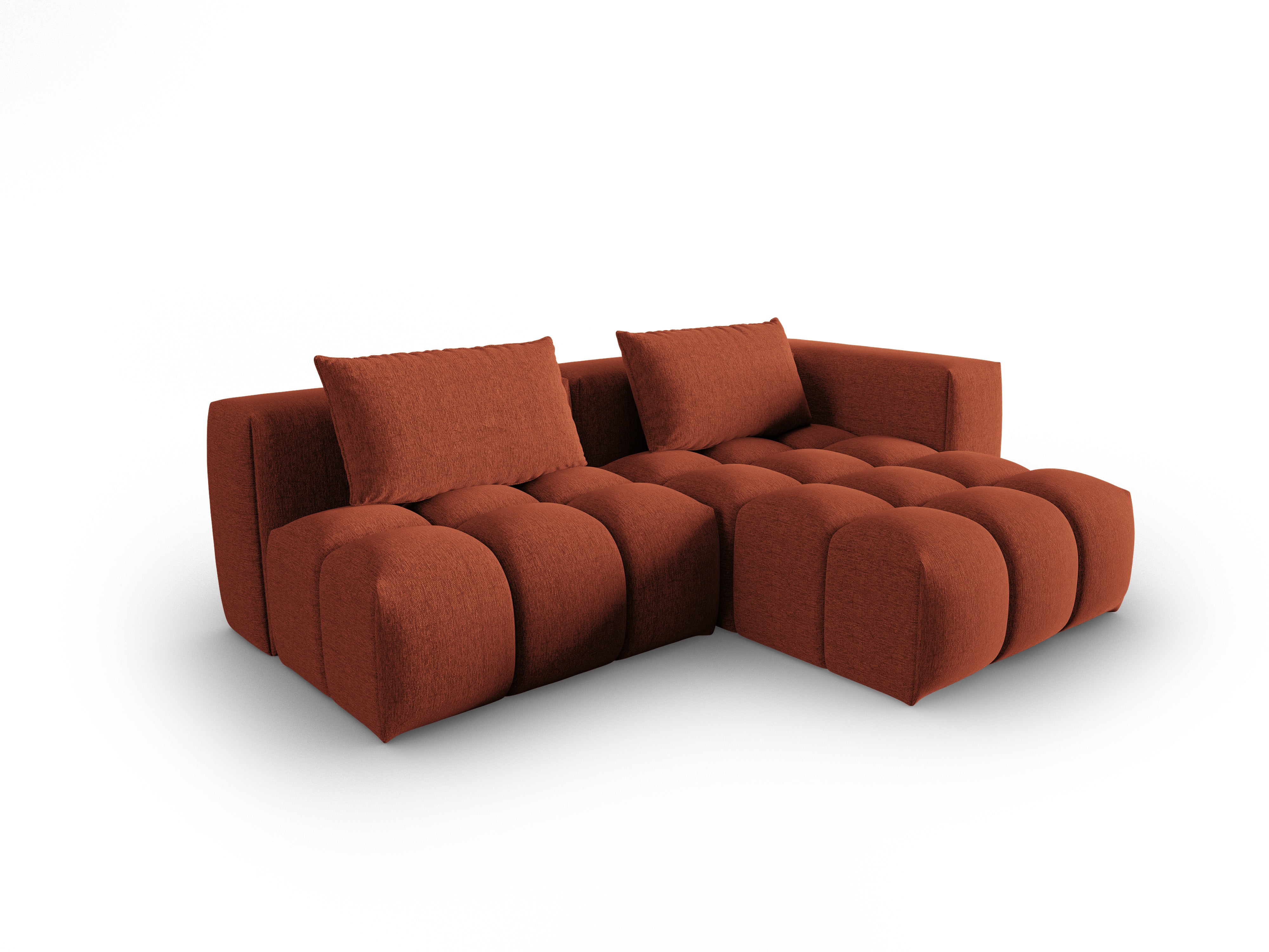 3-sitziger offener Ecksofa VERONA koralle rechts