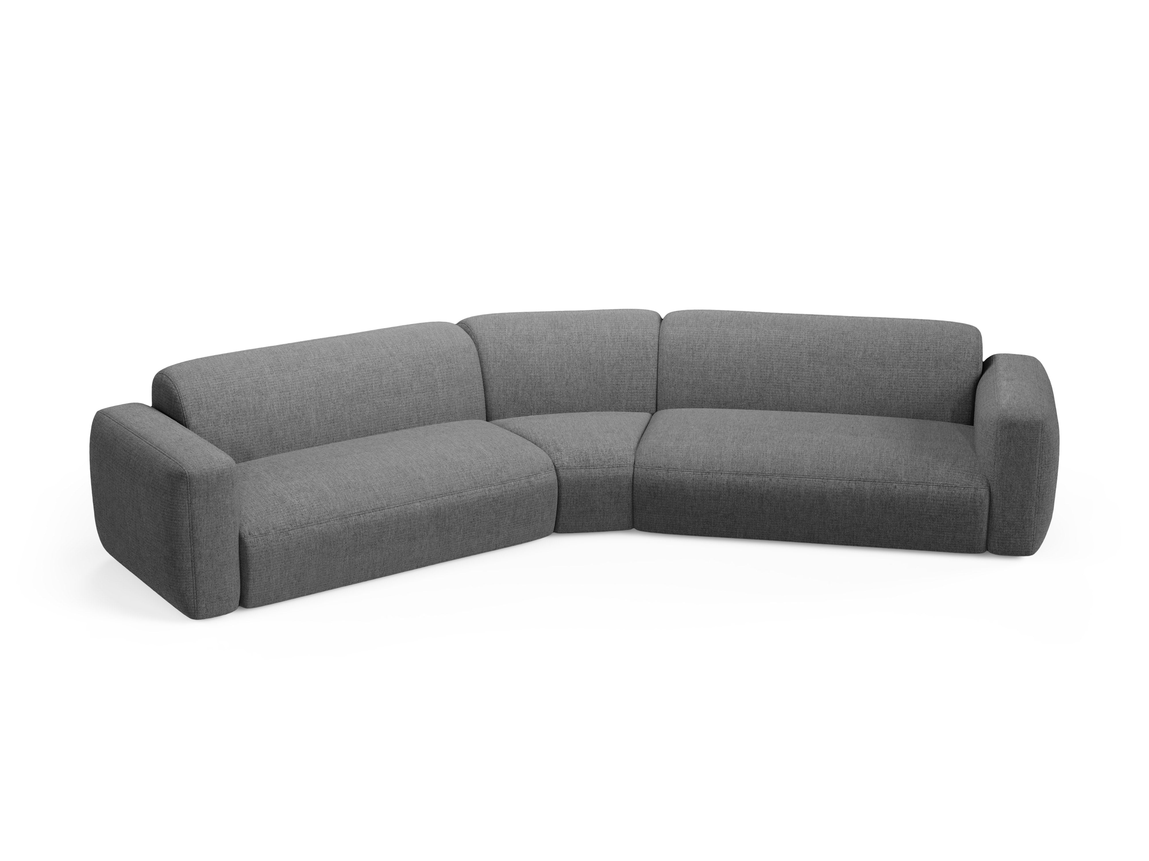 Symmetrical Corner Sofa STRINO Gray Chenille
