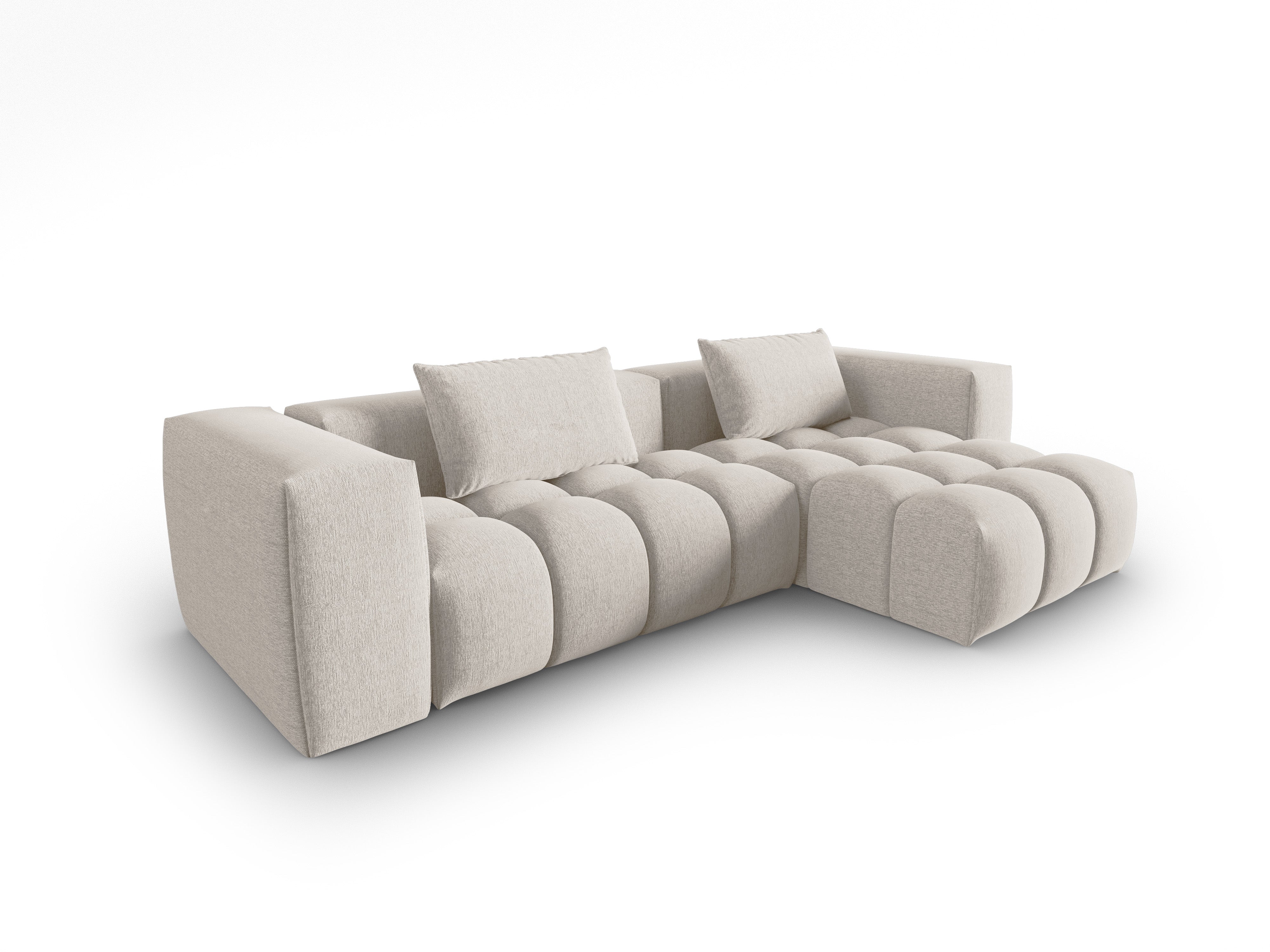 Right-facing 3-seater corner sofa VERONA beige