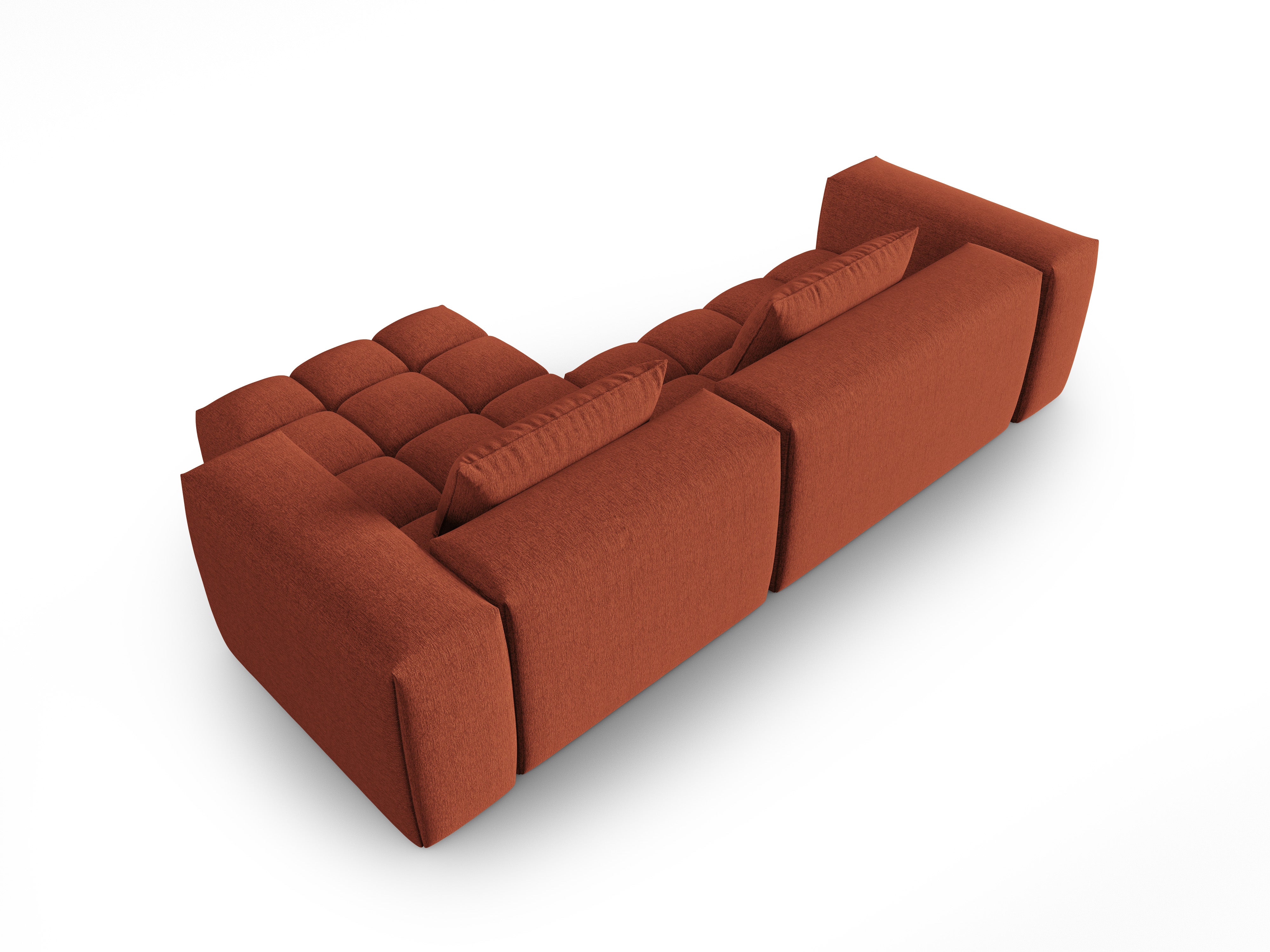 Narożnik 3-osobowy prawostronny VERONA koralowy – Cosmopolitan Design