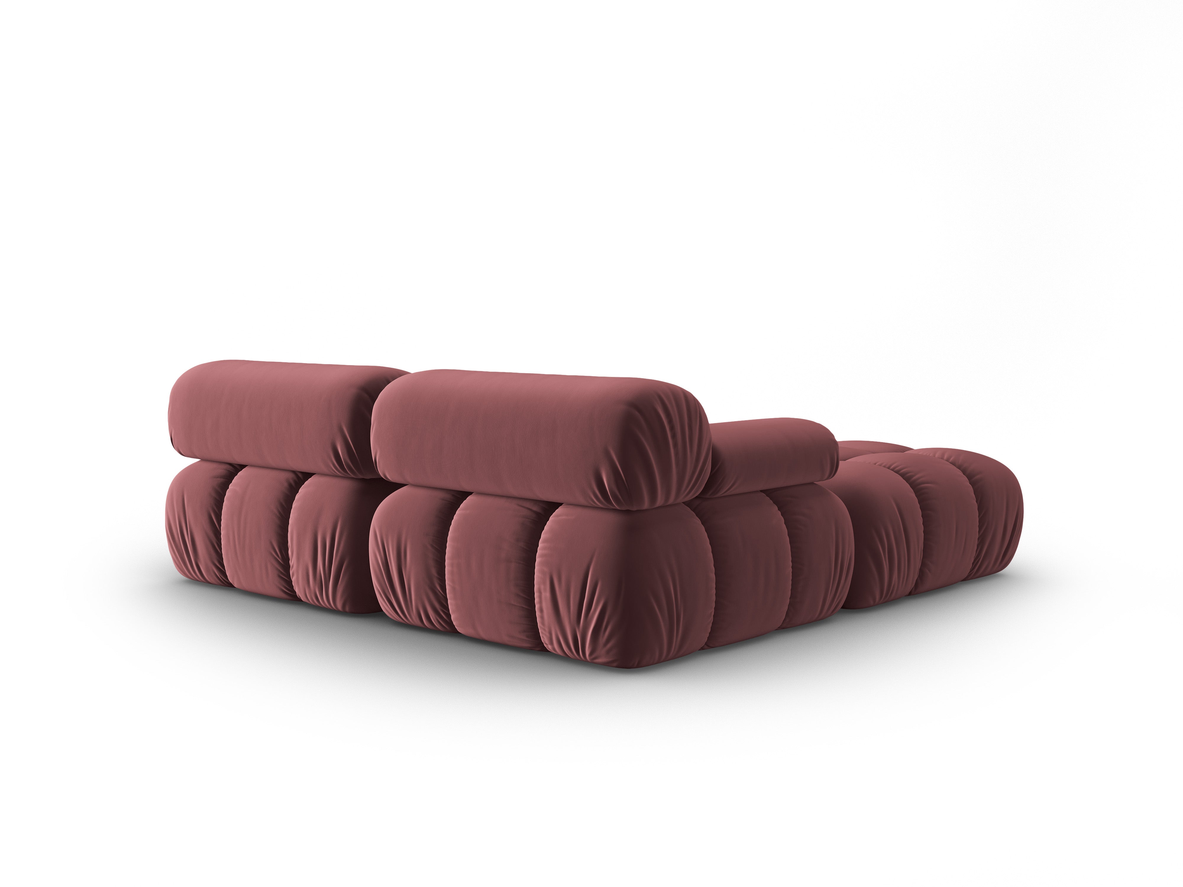 Narożnik aksamitny 3-osobowy CORTINA różowy – Cosmopolitan Design