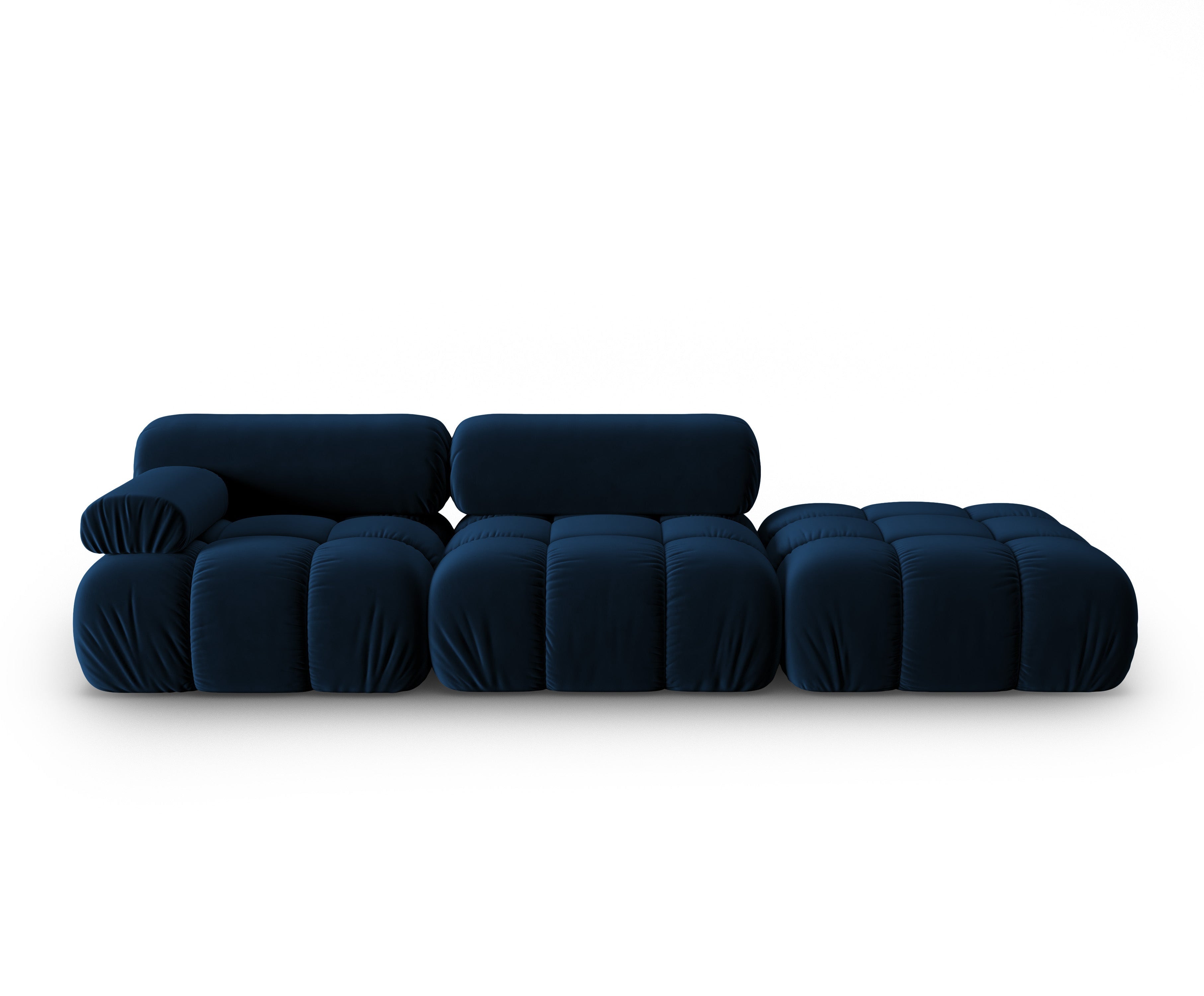 Sofa van fluweel, 3-zits, open, rechts CORTINA, koninklijk blauw