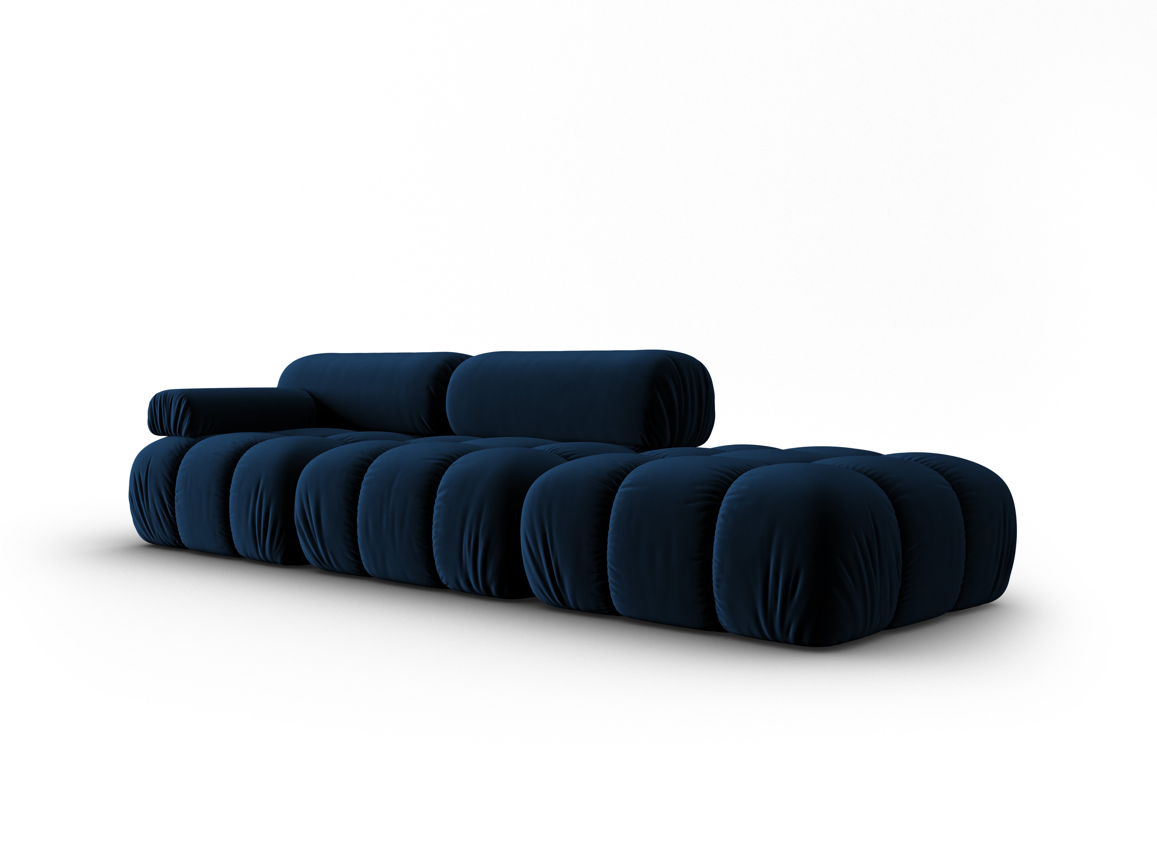 Sofa van fluweel, 3-zits, open, rechts CORTINA, koninklijk blauw
