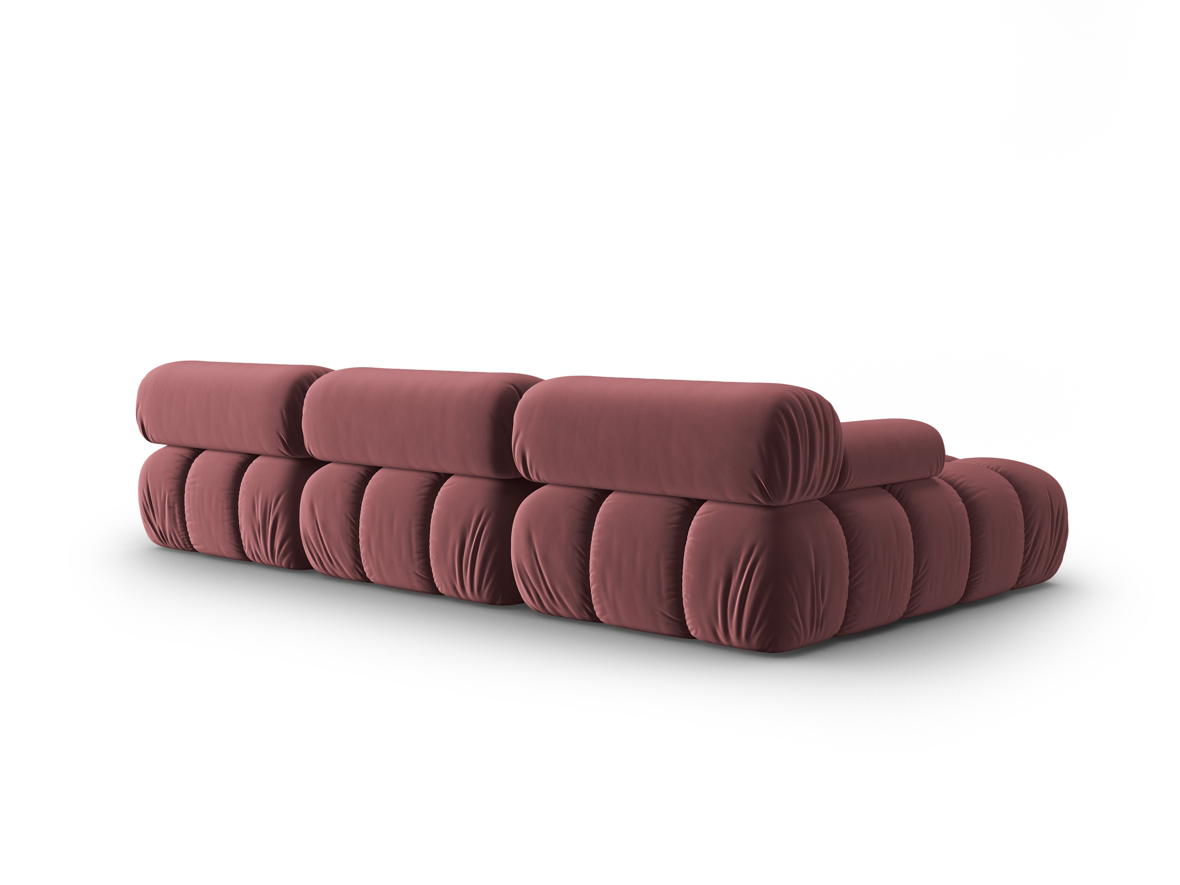 Sofa aus Samt für 4 Personen, linksseitig CORTINA, rosa [Ewelina] [Amelia spr]
