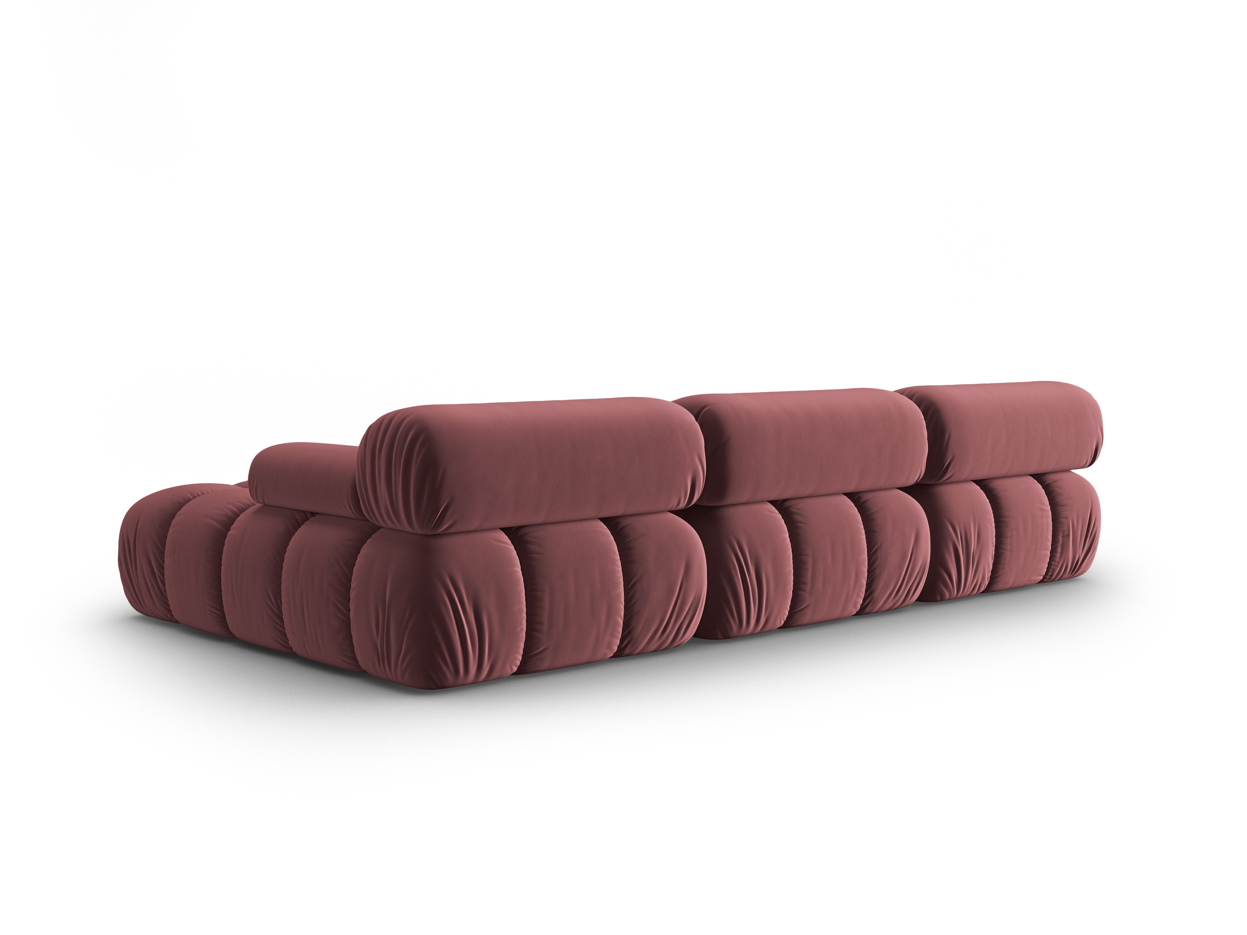 Samt-Ecksofa für 4 Personen rechts CORTINA rosa [Ewelina] [Amelia spr]