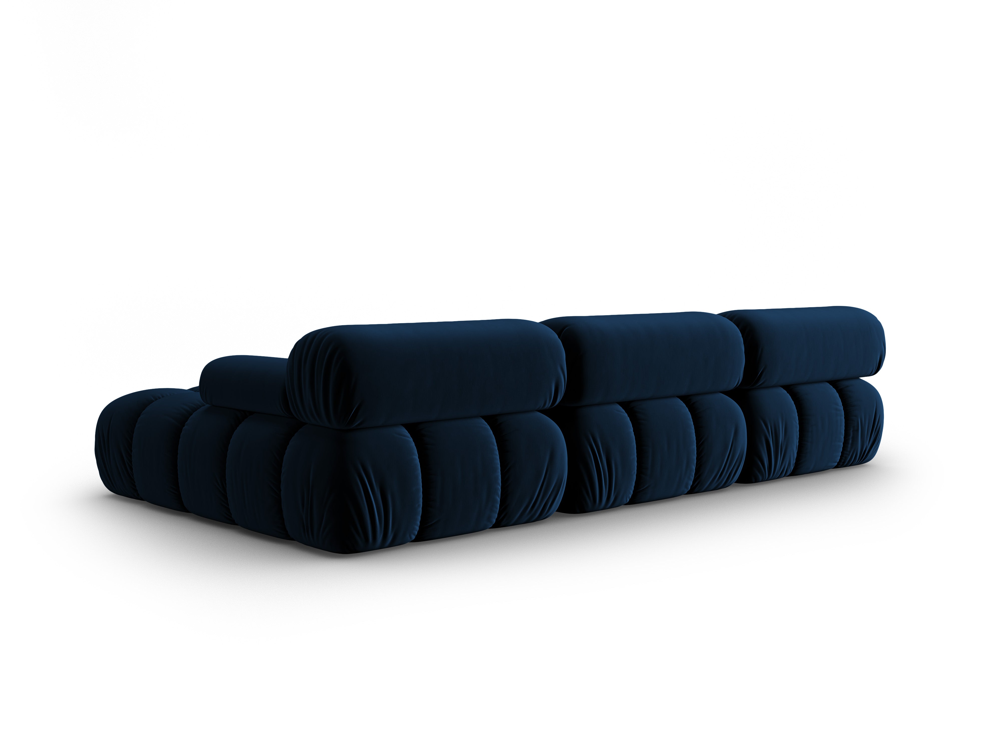 Velvet corner sofa for 4 people, right-facing CORTINA in royal blue [Ewelina]