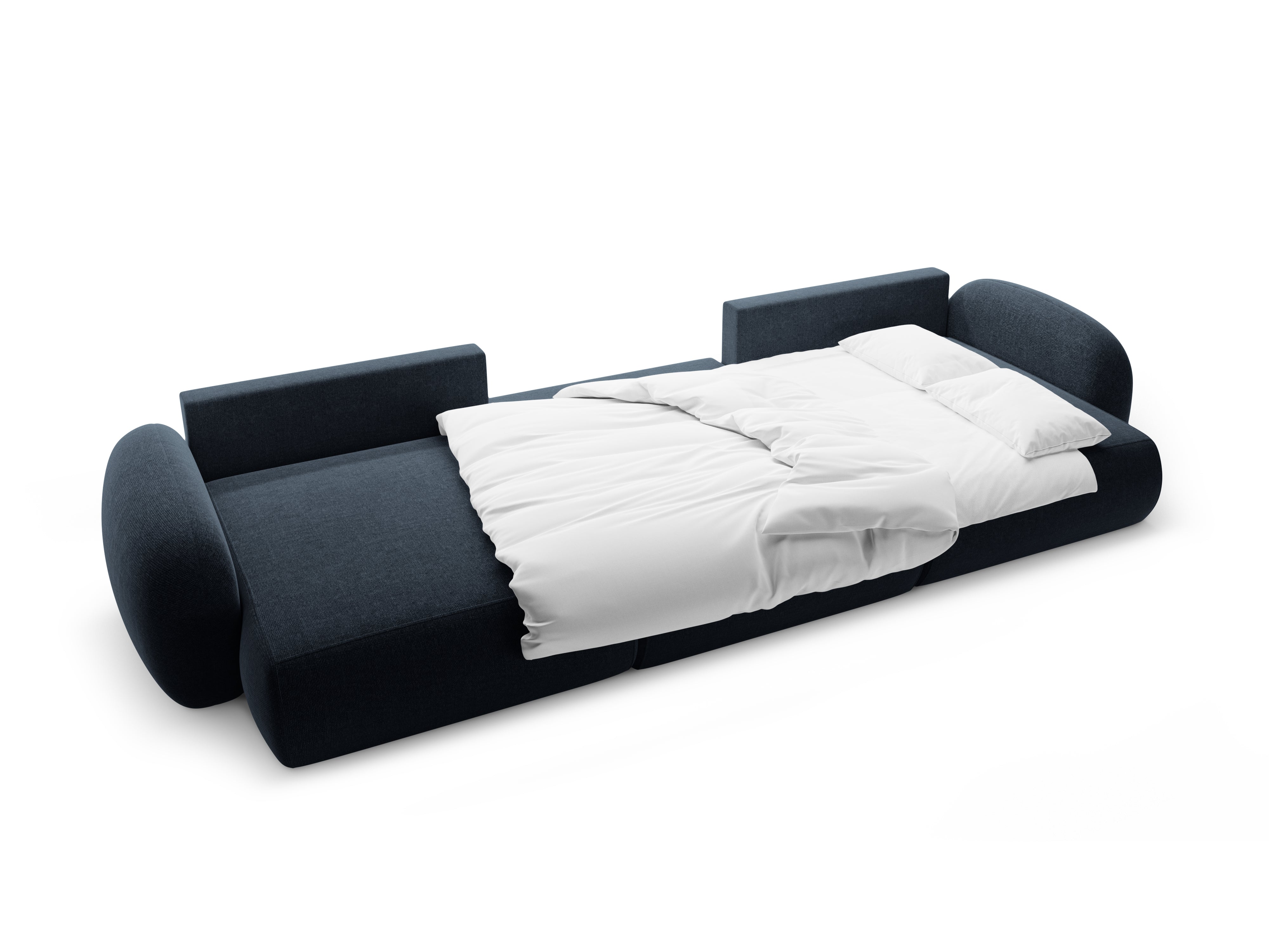 Panoramisches Sofa mit Schlaf-Funktion für 5 Personen TONALE in Granatblau