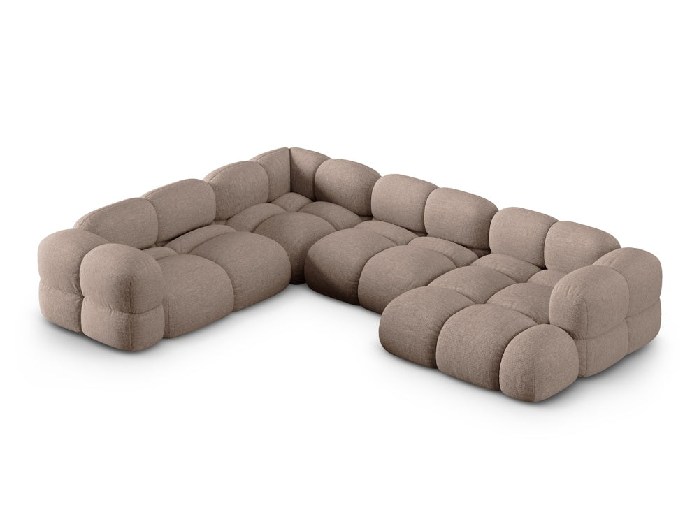 U-vormige linkerhoekbank LORETTO cappuccino