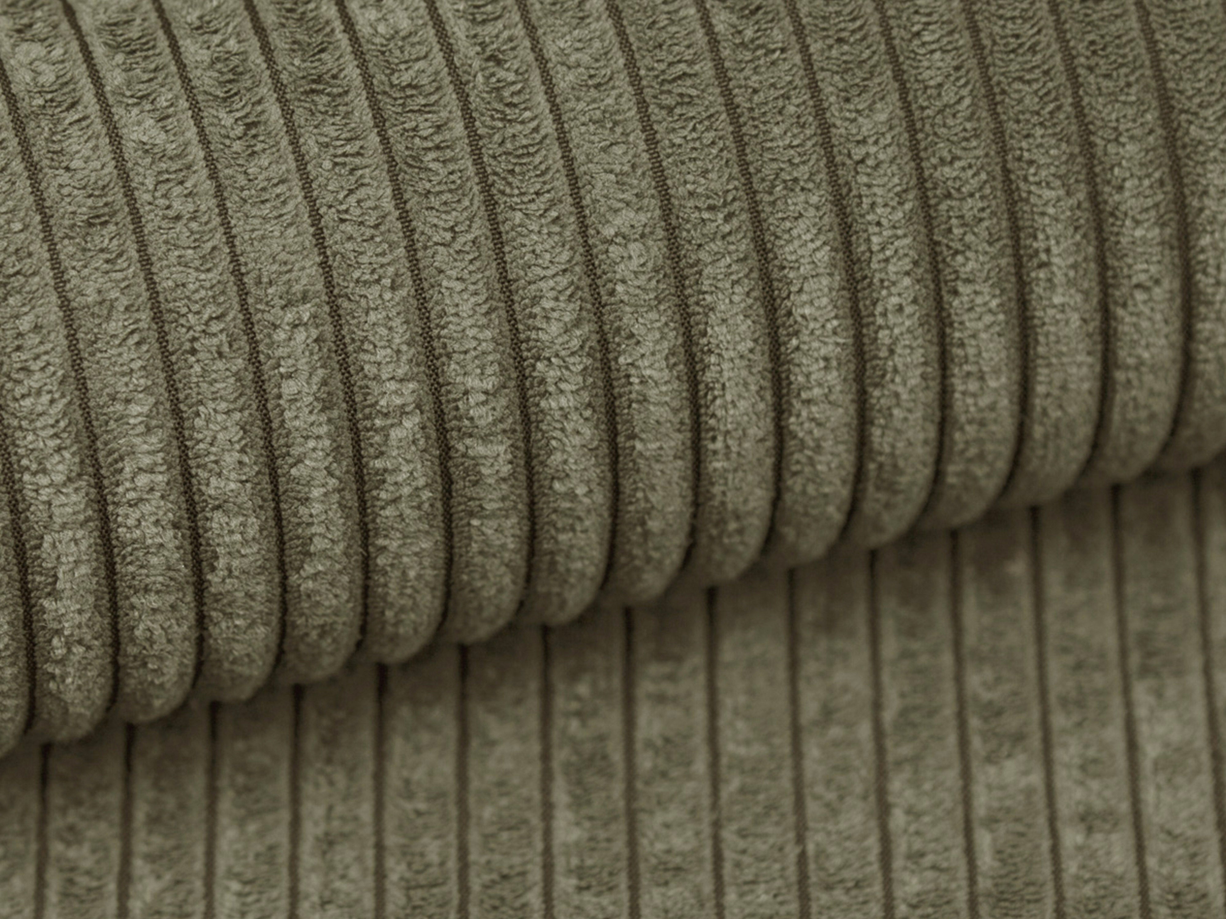 Groene gestreepte panoramische linkerhoekbank voor 7 personen CAMPI