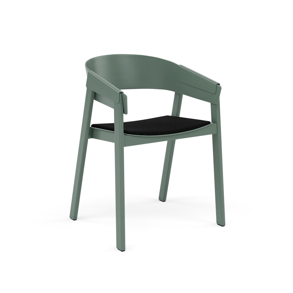 COVER fauteuil met armleuningen, gepersonaliseerd met een groene basis