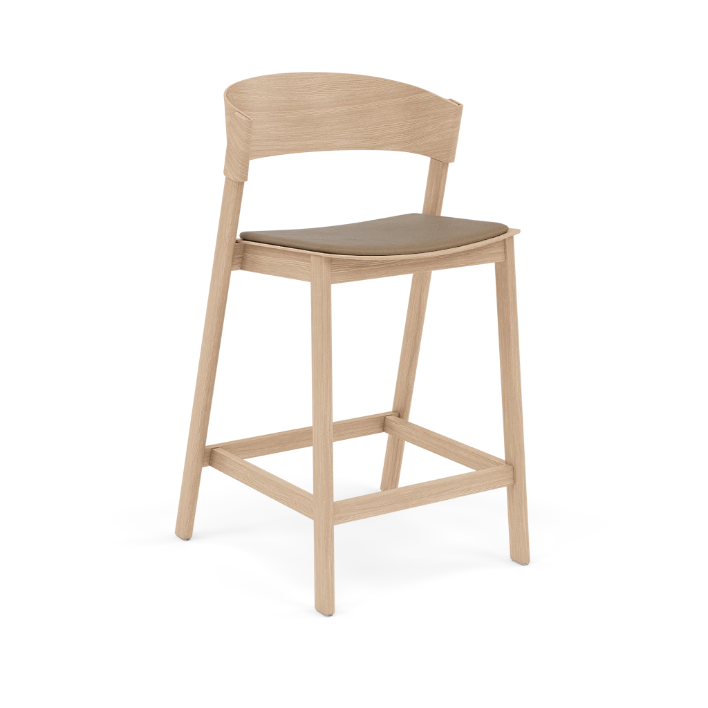 Gepersonaliseerde barstoel COVER met eikenhouten basis