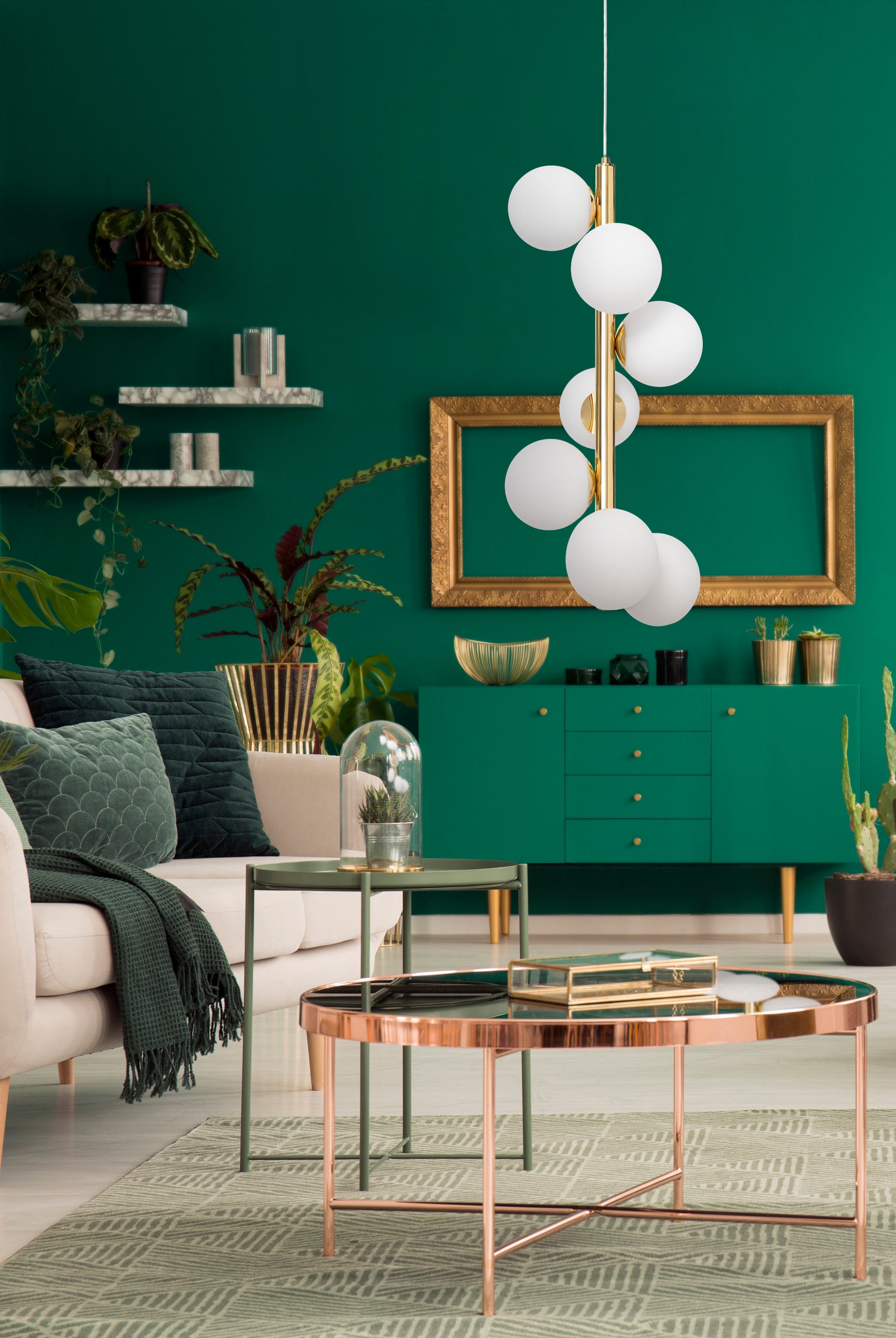 Pendelleuchte CUMULUS VERTICAL gold