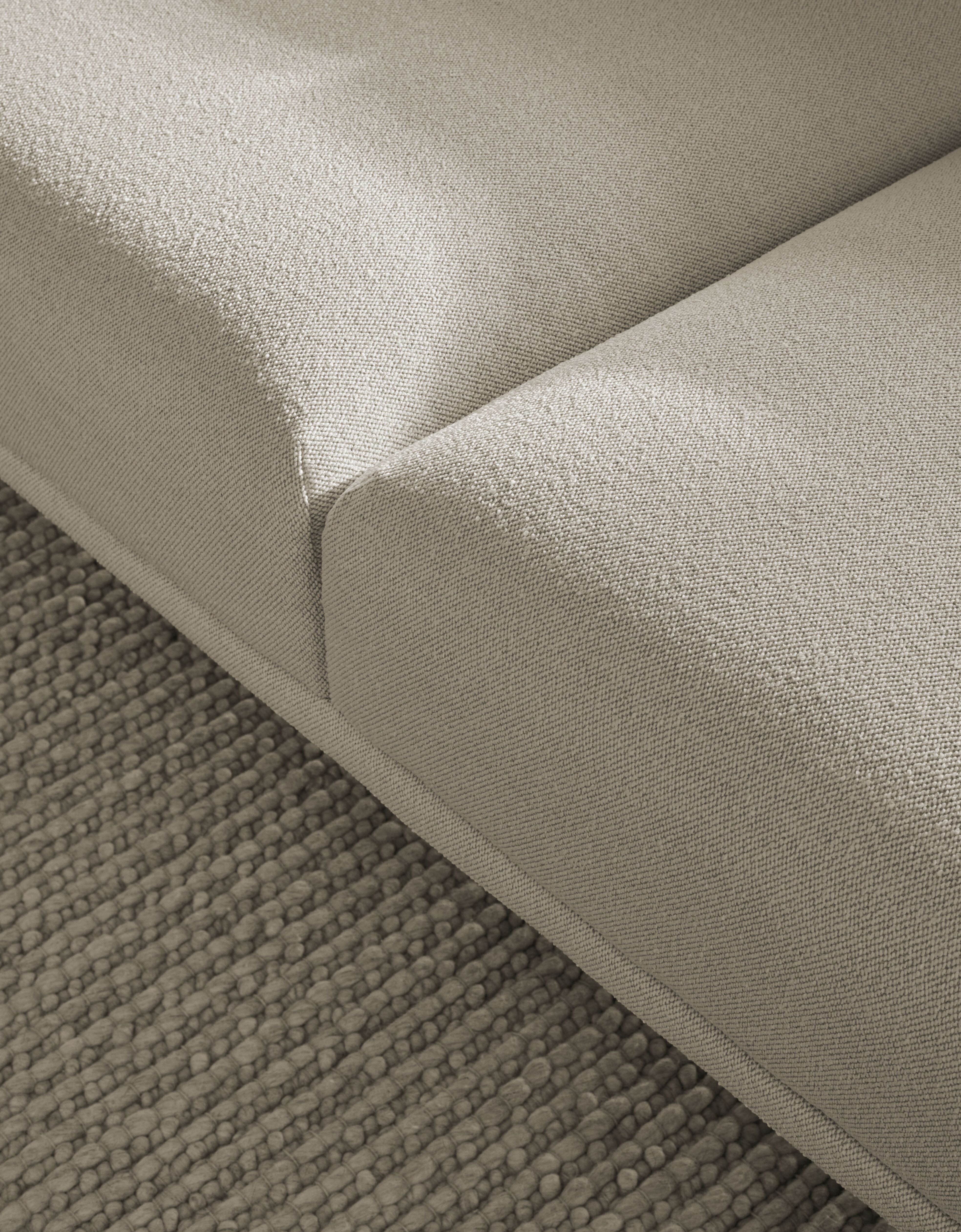 Symmetrische 6-persoons hoekbank CAISA met stalen basis