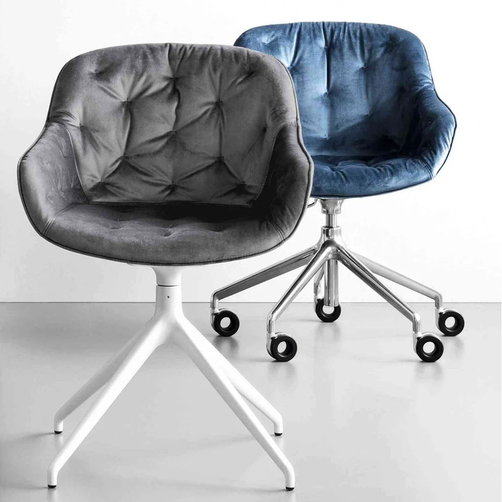 Bürostuhl IGLOO gepolstert mit weißem Gestell