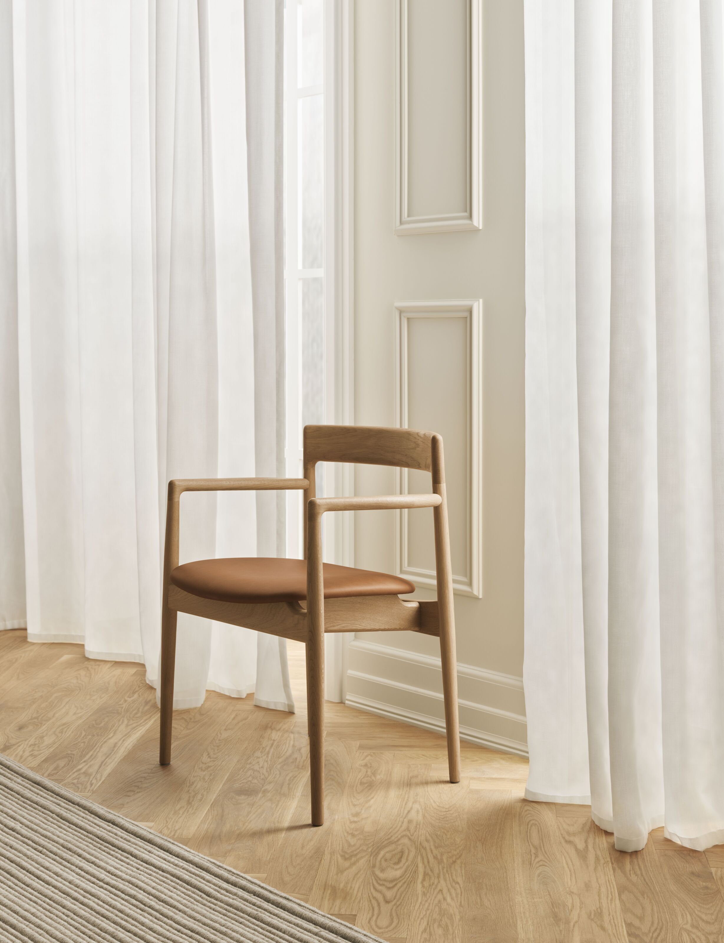 Stoel CALMA gebleekt eikenhout