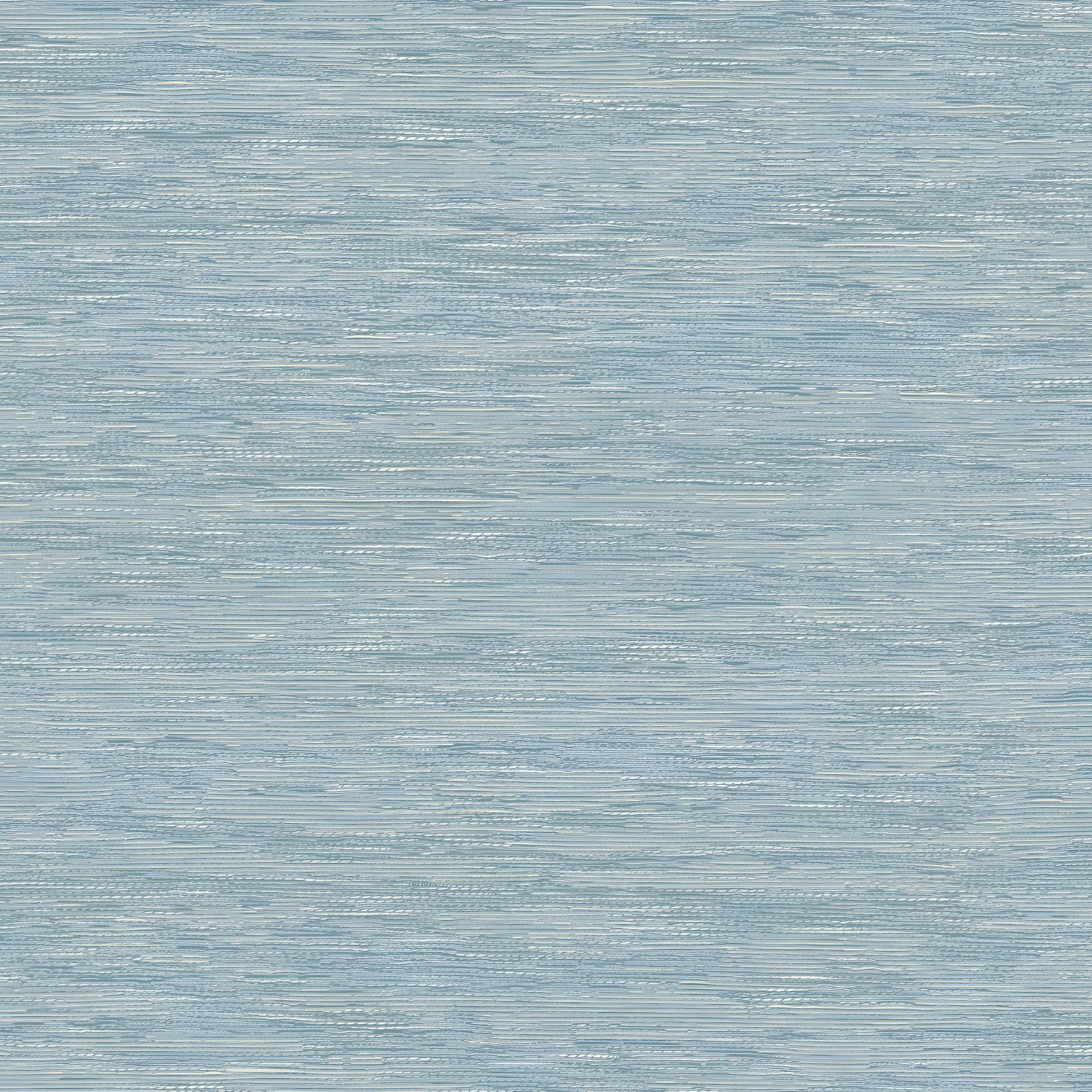 Textured wallpaper resembling jacquard fabric TATAMI - BLEU CIEL light blue