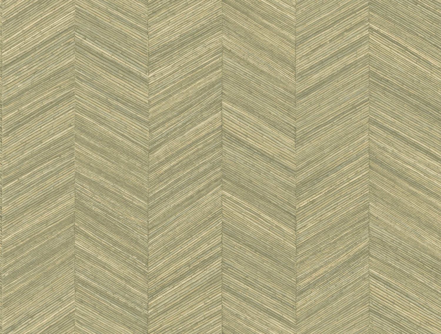 Geometric textured wallpaper mimicking wood with herringbone pattern OCOTEA - AMANDE almond