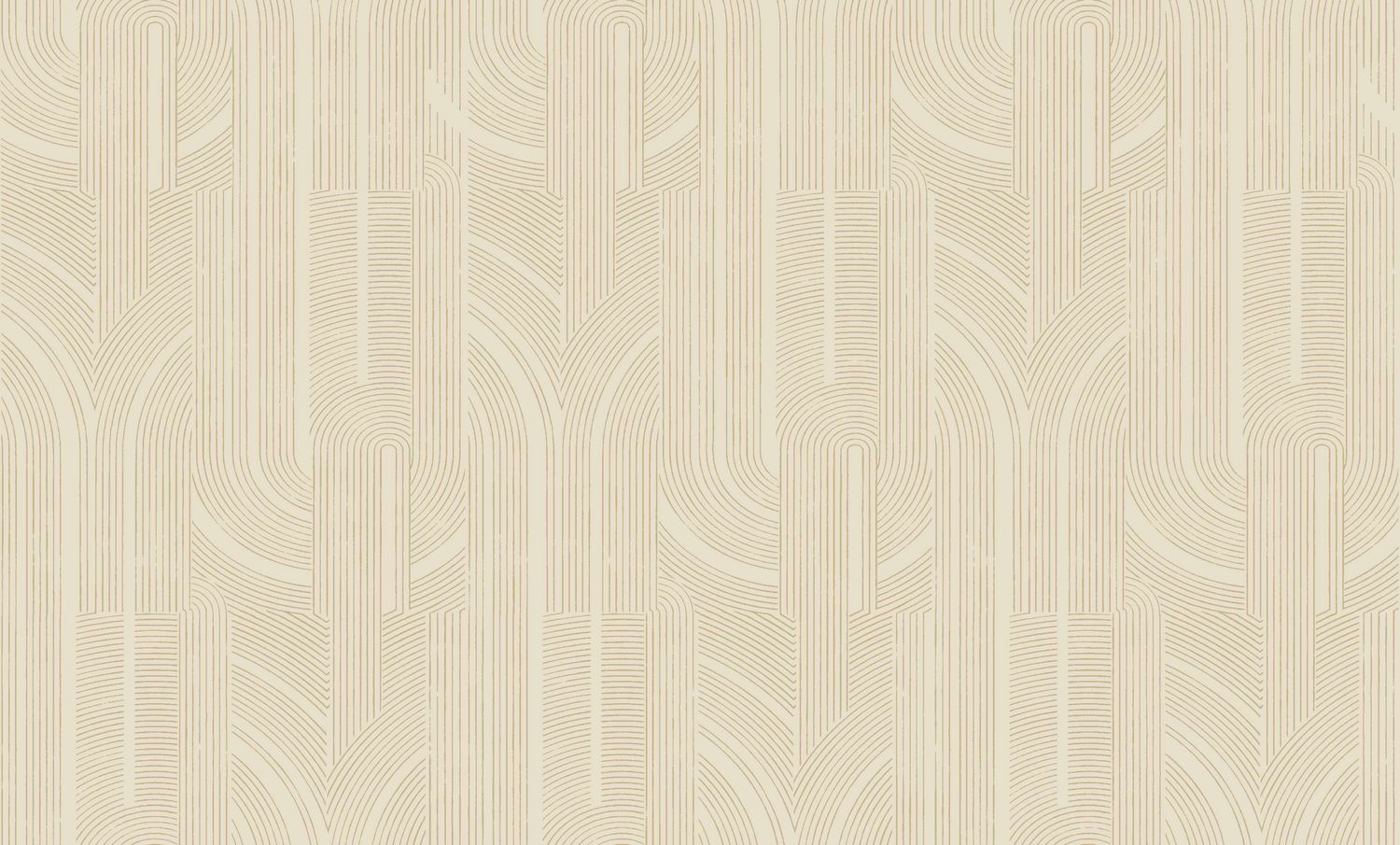 Metallic behang met geometrisch lijnpatroon PORTE DORÉE - SABLE/DORÉ beige met goud