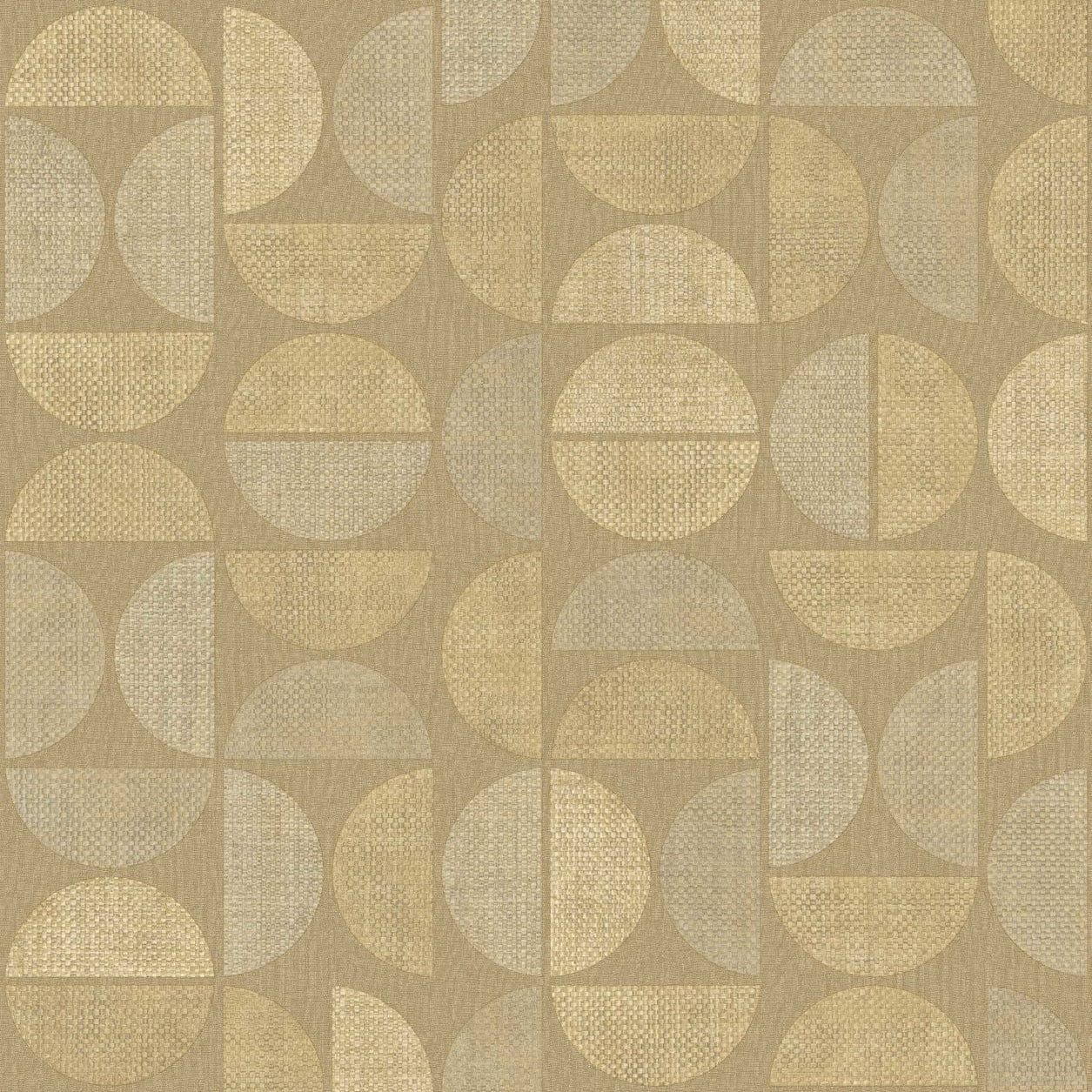 Strukturierte Tapete, die Raphia imitiert, mit geometrischem Muster DUALIS - TRAVERTIN beige