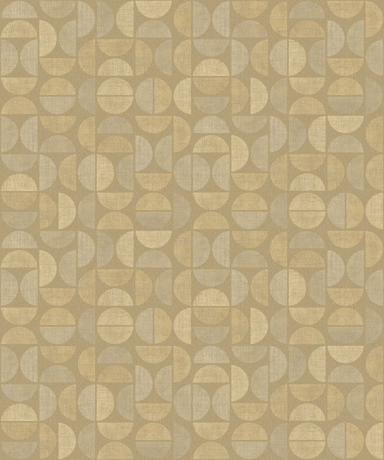 Strukturierte Tapete, die Raphia imitiert, mit geometrischem Muster DUALIS - TRAVERTIN beige